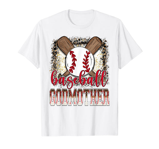 Baseball Godmother Leopard Proud T-Shirt - Casual Everyday Wear Unisex - T-Shirt, Sweatshirt, Hoodie