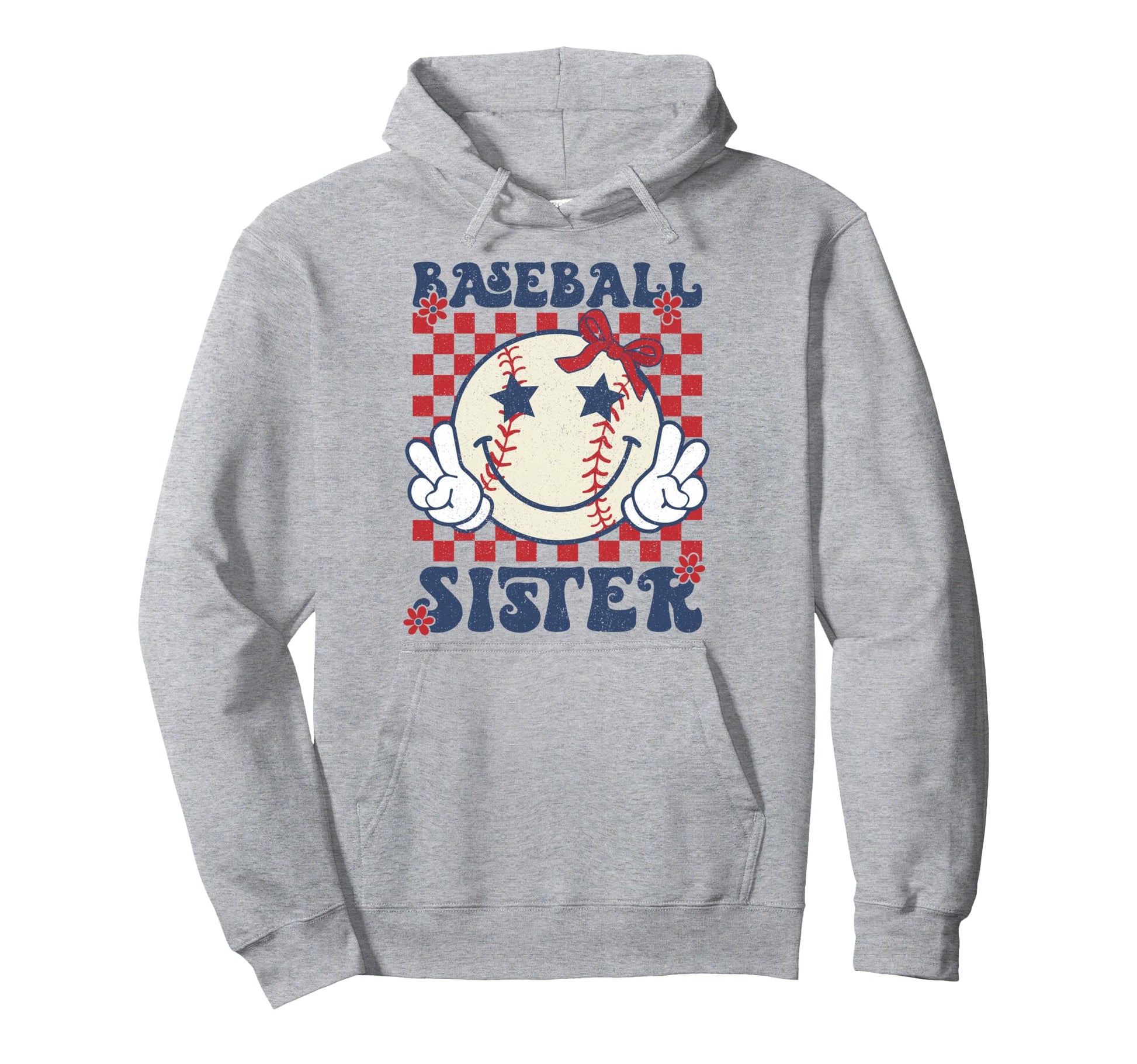 Baseball Sister Coquette Bow Sport Lovers Hoodie - Graphic Print Men Women - T-Shirt, Sweatshirt, Hoodie