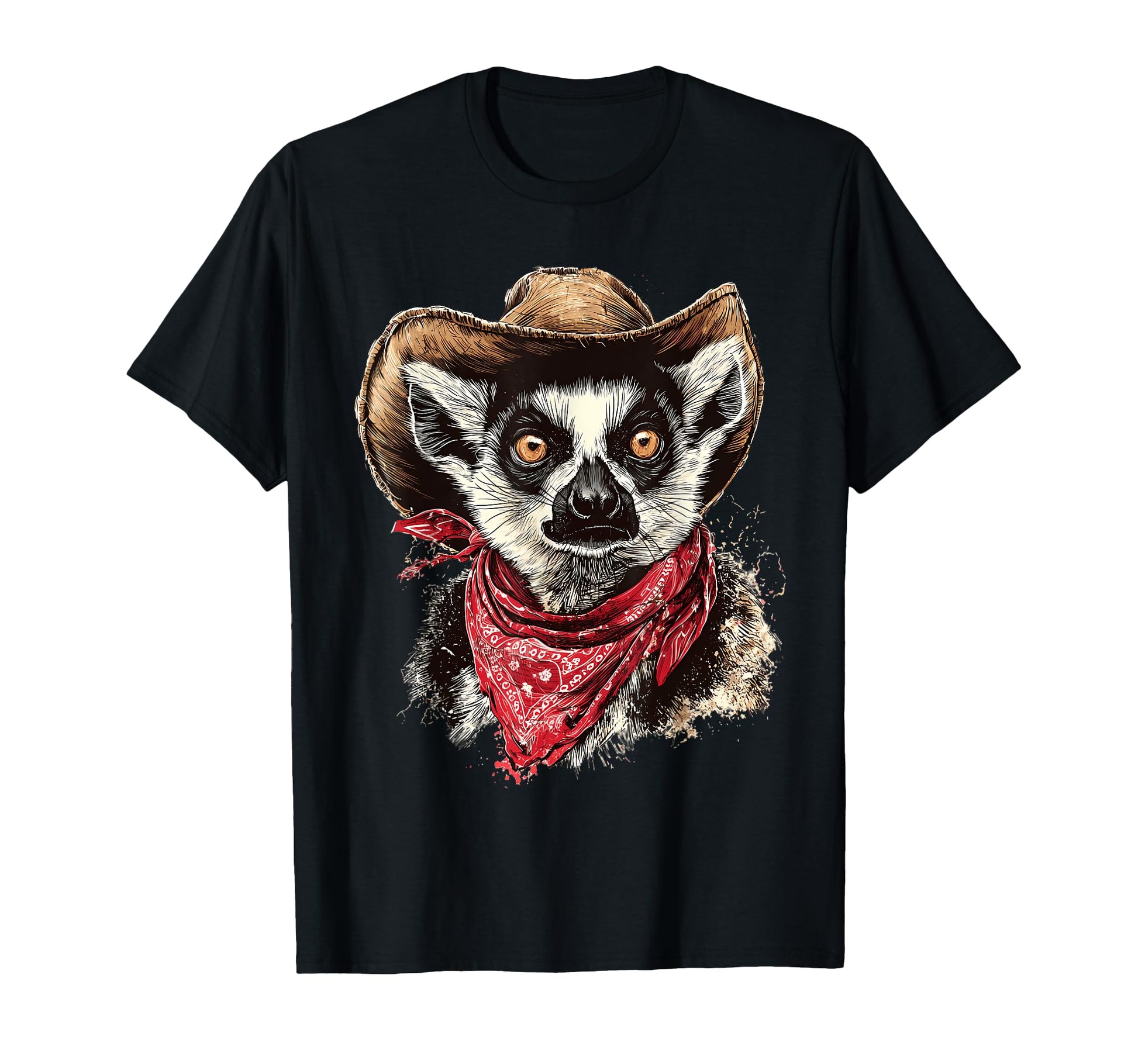 Lemur Cowboy Rodeo Cowgirl Western T-Shirt - Graphic Print Men Women - T-Shirt, Sweatshirt, Hoodie