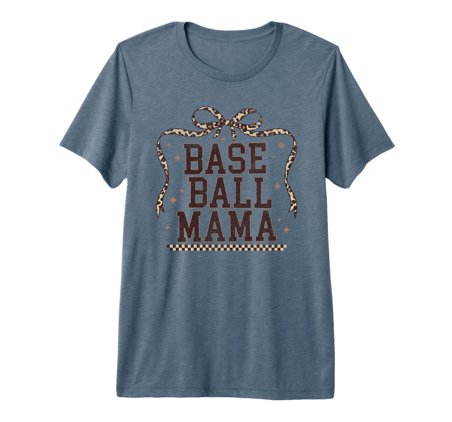 Baseball Mama Coquette Leopard Bow T-Shirt - Aesthetic Graphic for Adults - T-Shirt, Sweatshirt, Hoodie