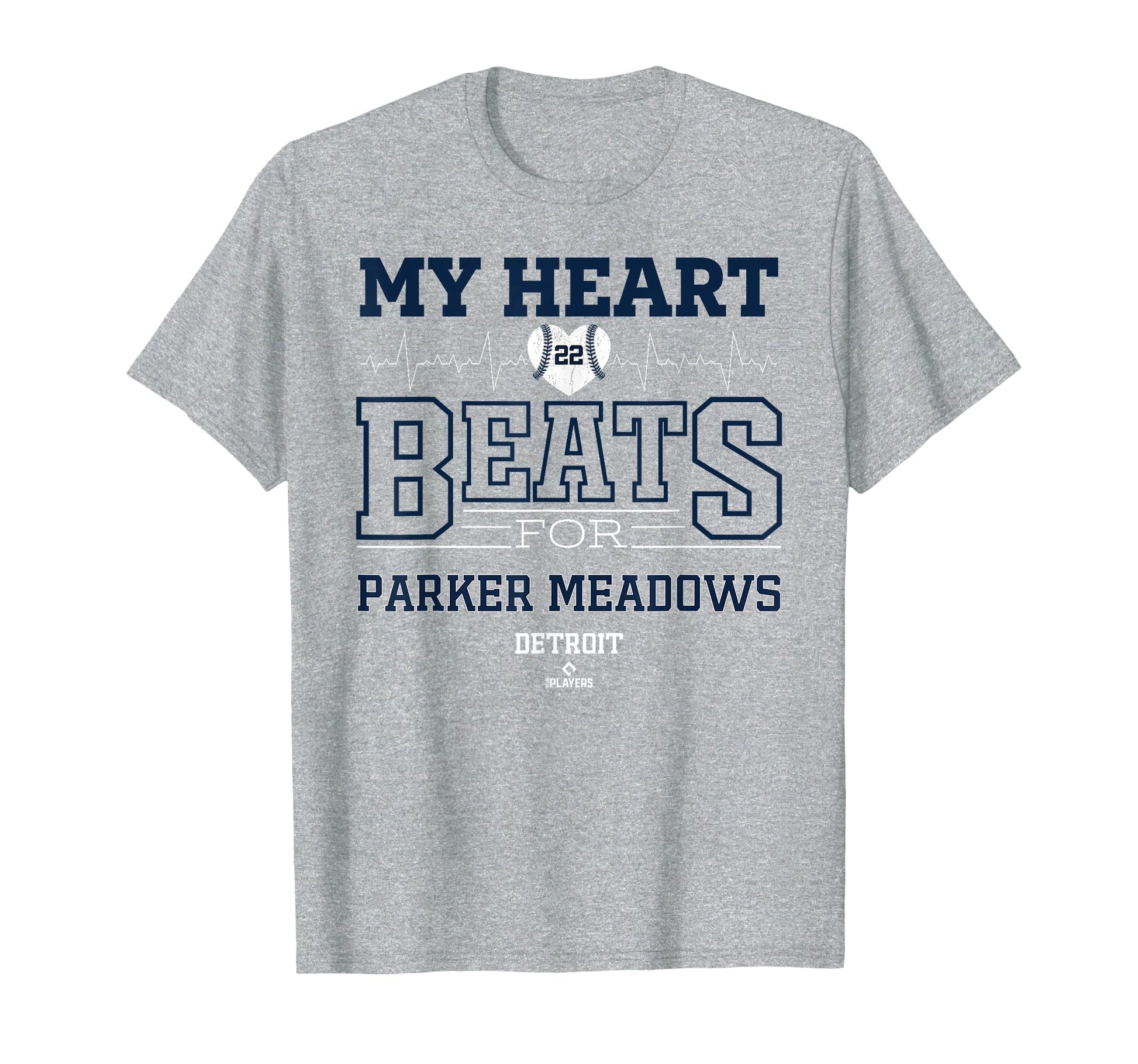 My Heart Beats Parker Meadows Detroit T-Shirt - Trendy Graphic Unisex - T-Shirt, Sweatshirt, Hoodie