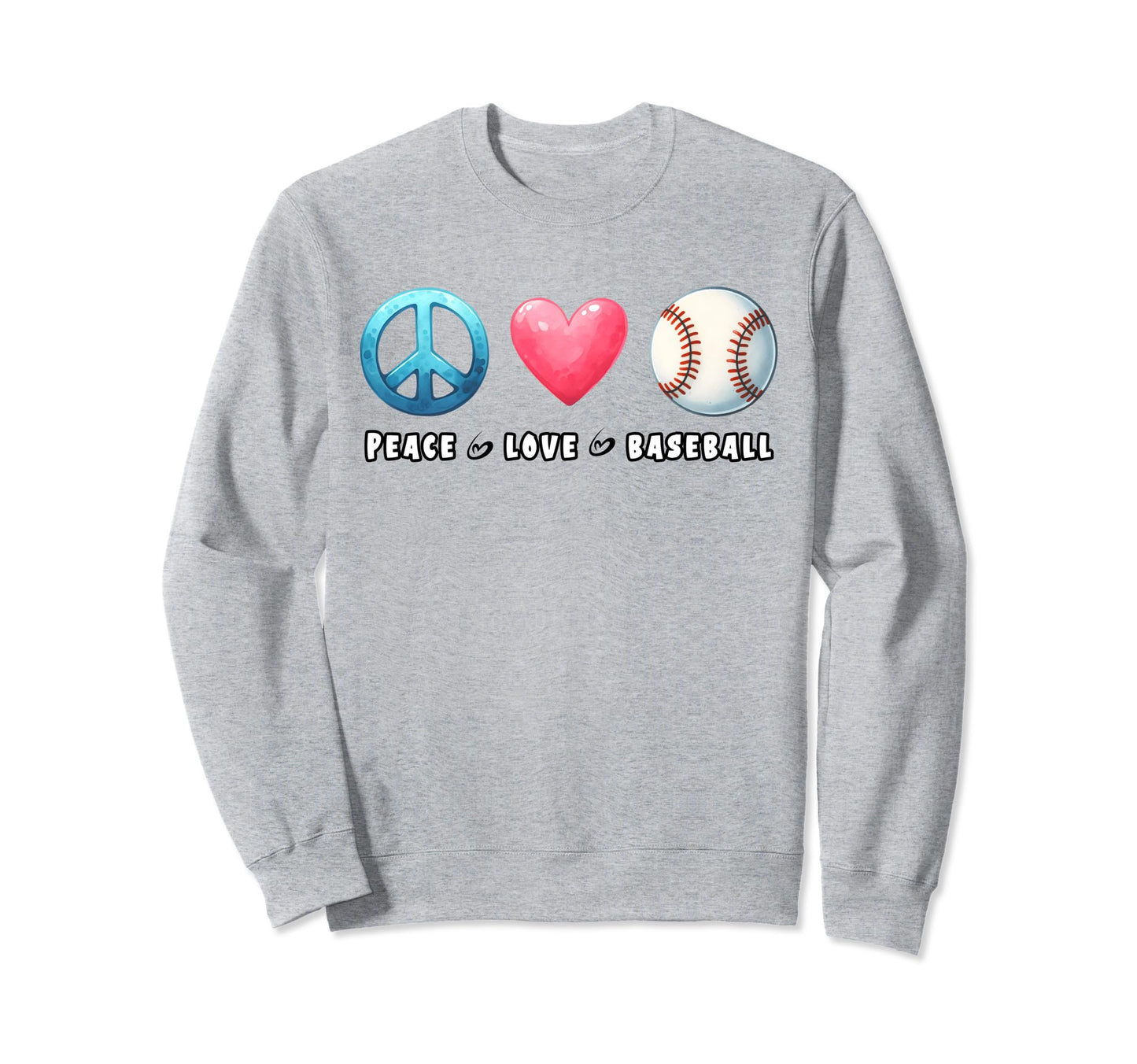 Peace Love Baseball Teen And Sweatshirt - Streetwear Style for Adults - T-Shirt, Sweatshirt, Hoodie