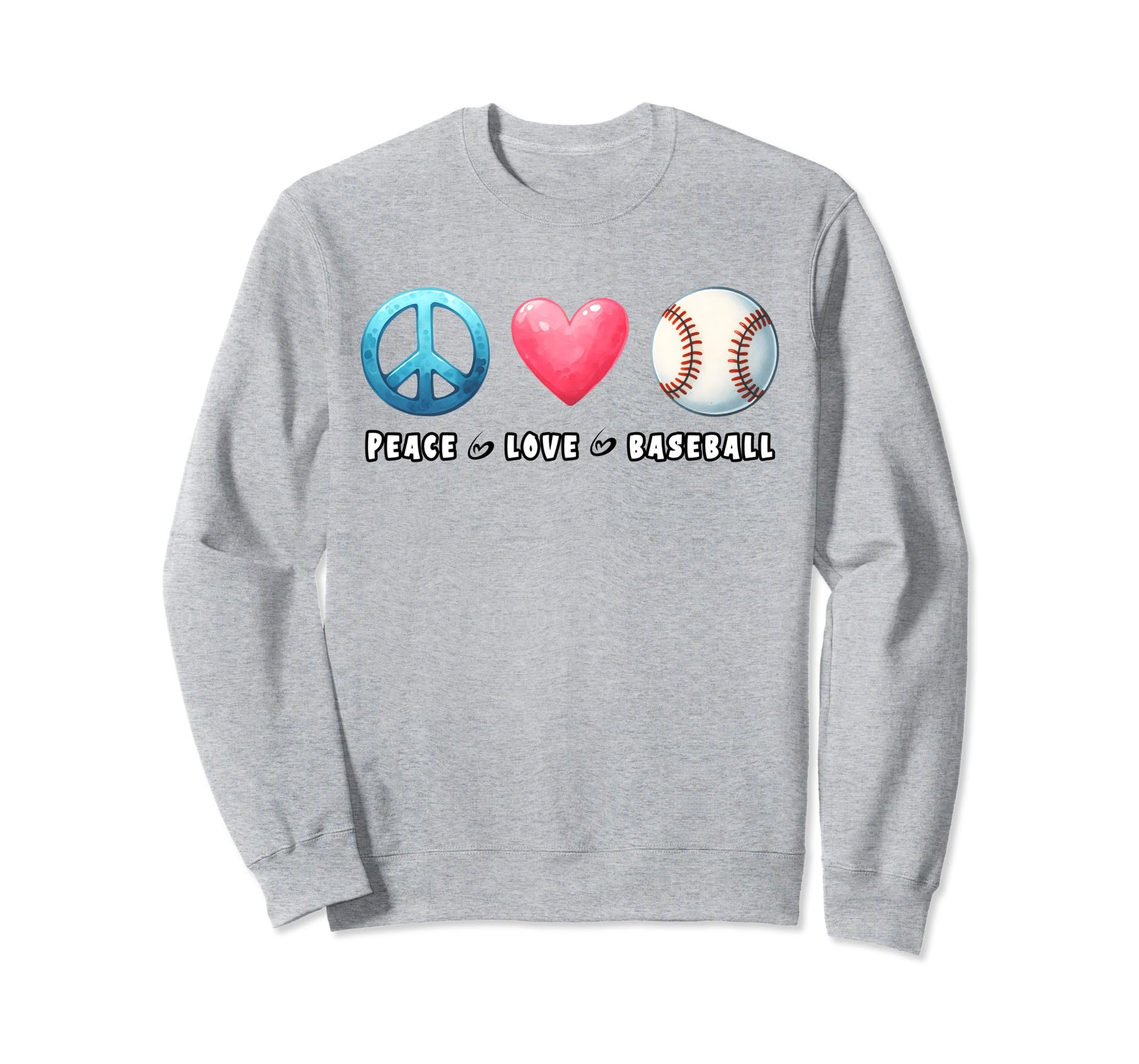 Peace Love Baseball Teen And Sweatshirt - Streetwear Style for Adults - T-Shirt, Sweatshirt, Hoodie