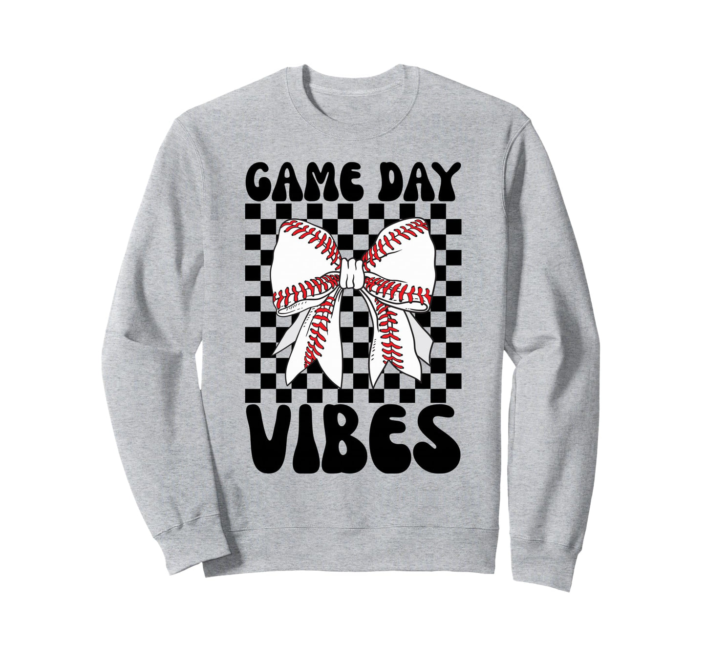 Game Day Vibes Coquette Bow Baseball Sweatshirt - Novelty Apparel Unisex - T-Shirt, Sweatshirt, Hoodie
