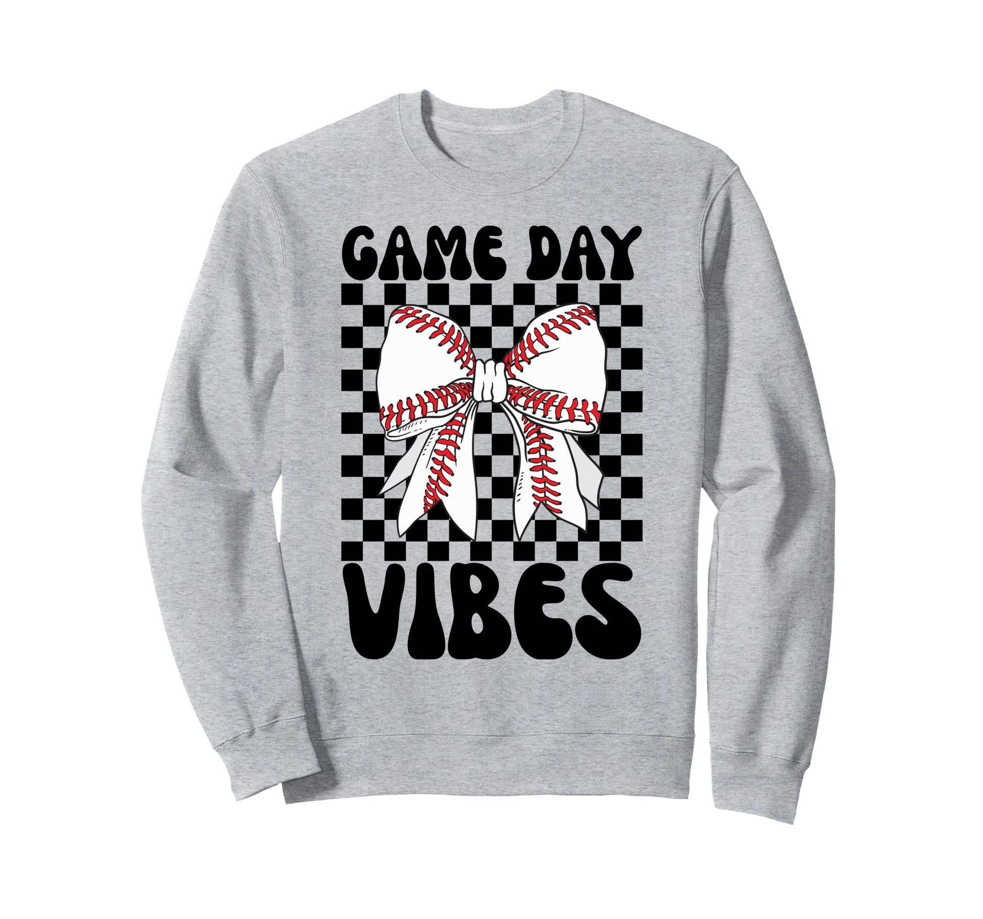 Game Day Vibes Coquette Bow Baseball Sweatshirt - Novelty Apparel Unisex - T-Shirt, Sweatshirt, Hoodie