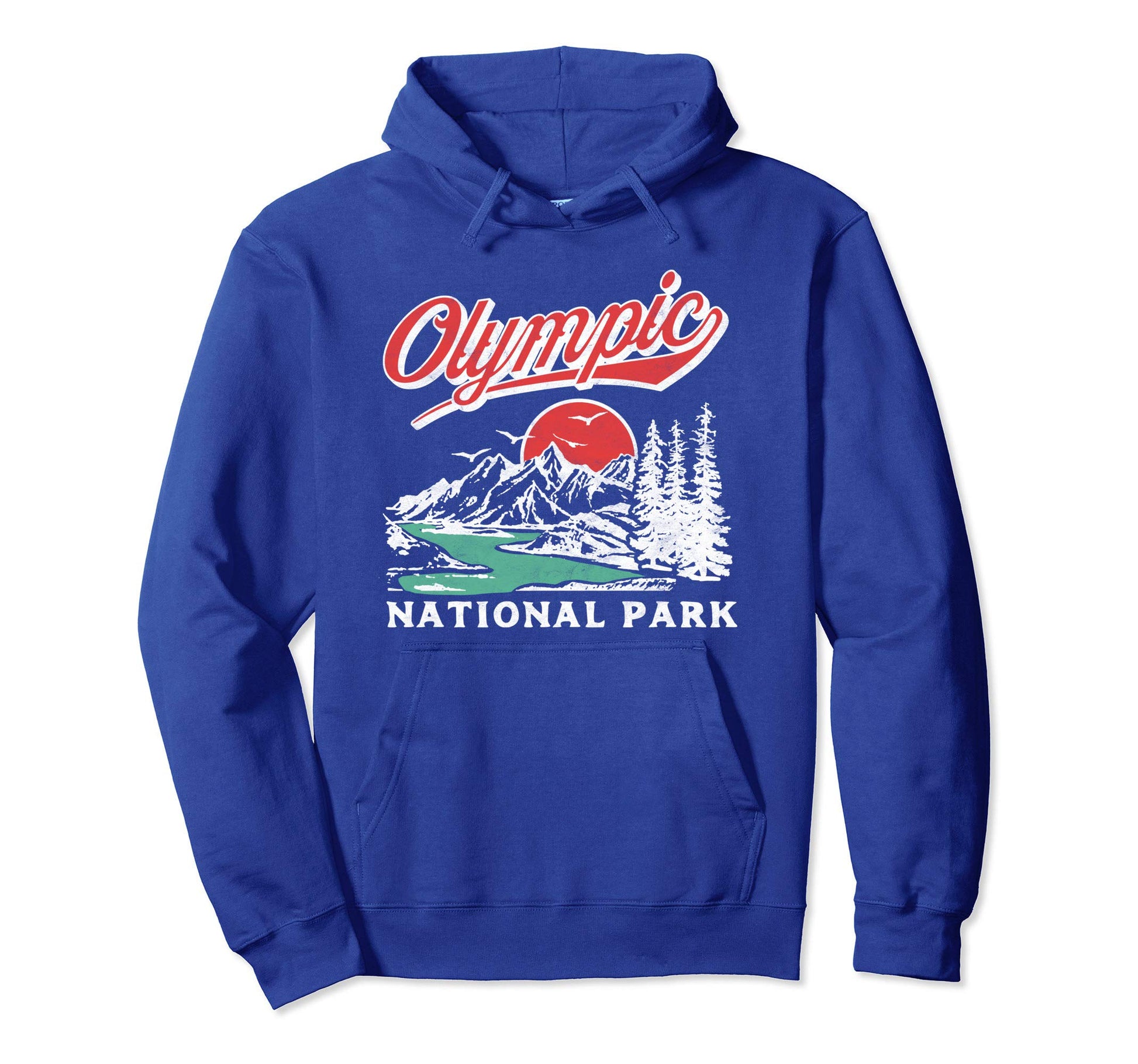 Olympic National Park 80S Hoodie - Casual Everyday Wear for Adults - T-Shirt, Sweatshirt, Hoodie