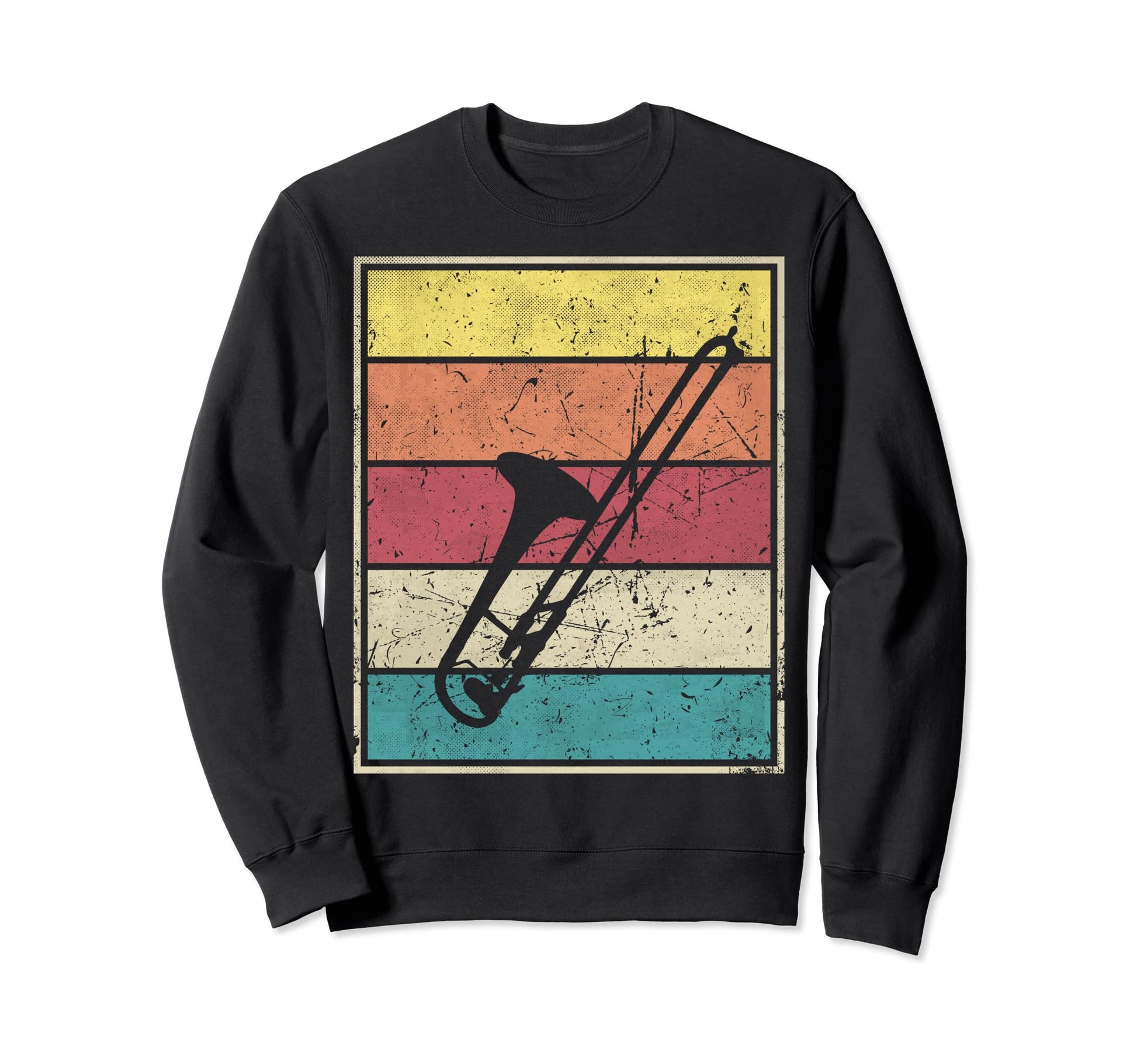 Trombone Stripes Sweatshirt - Fun Novelty Design Men Women - T-Shirt, Sweatshirt, Hoodie