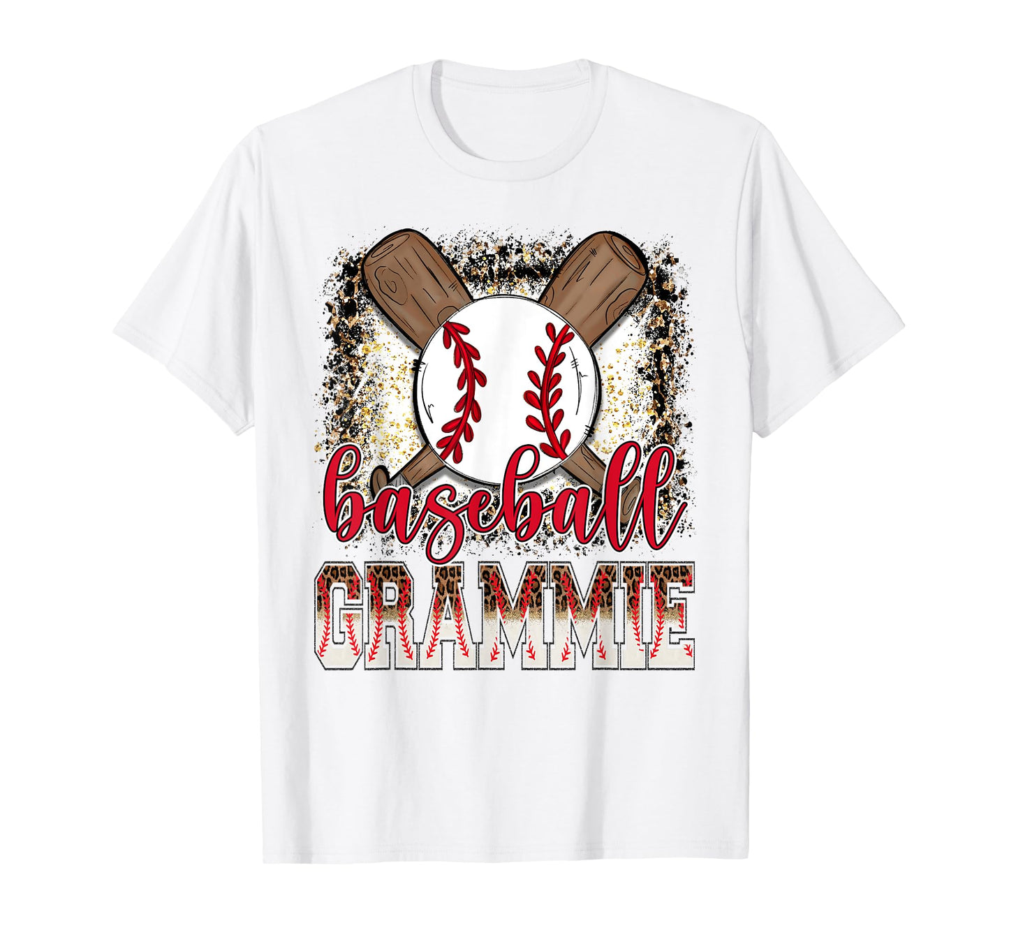 Baseball Grammie Leopard Proud T-Shirt - Casual Everyday Wear Men Women - T-Shirt, Sweatshirt, Hoodie