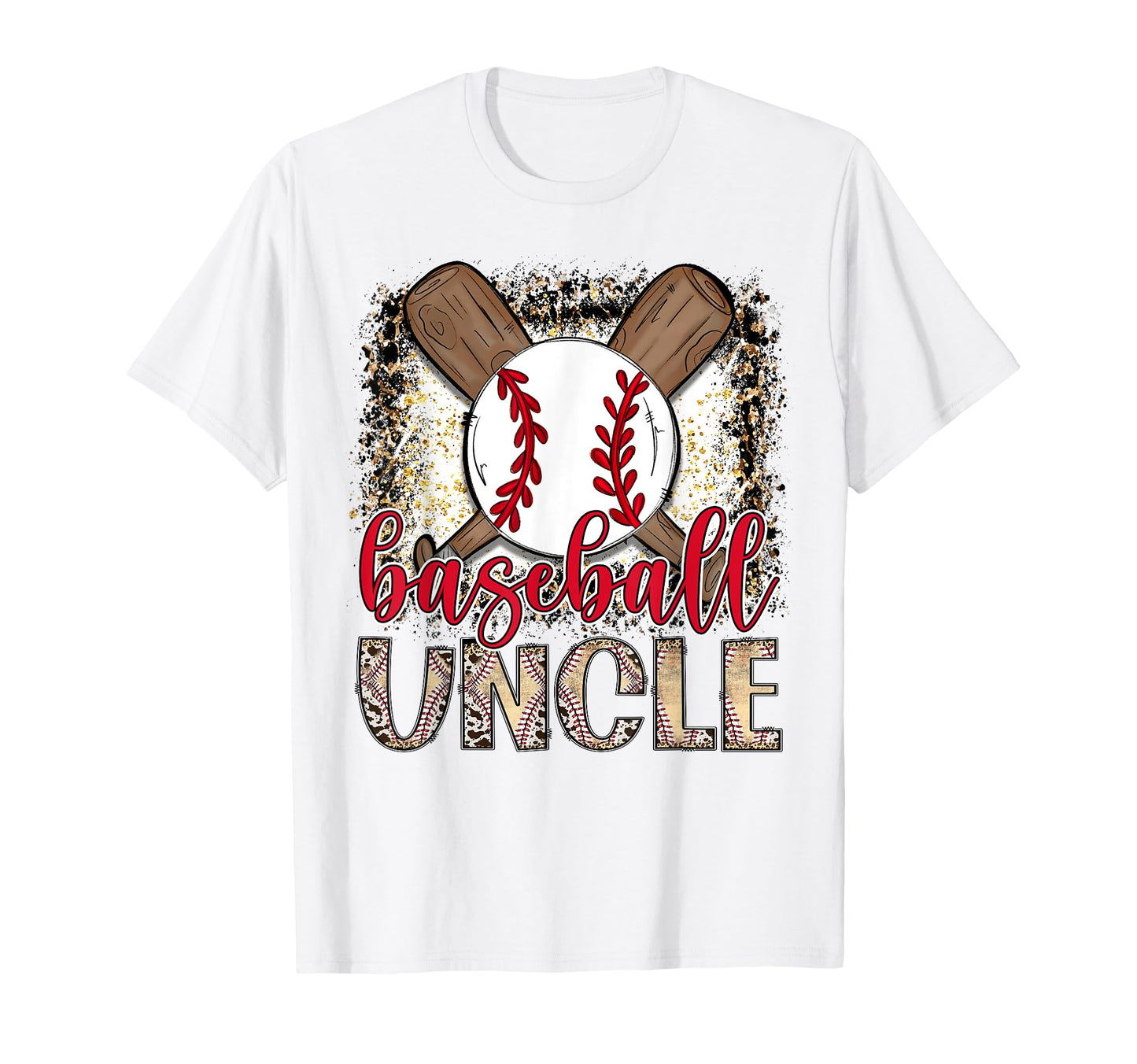 Baseball Uncle Leopard Proud Ball T-Shirt - Aesthetic Graphic for Adults - T-Shirt, Sweatshirt, Hoodie