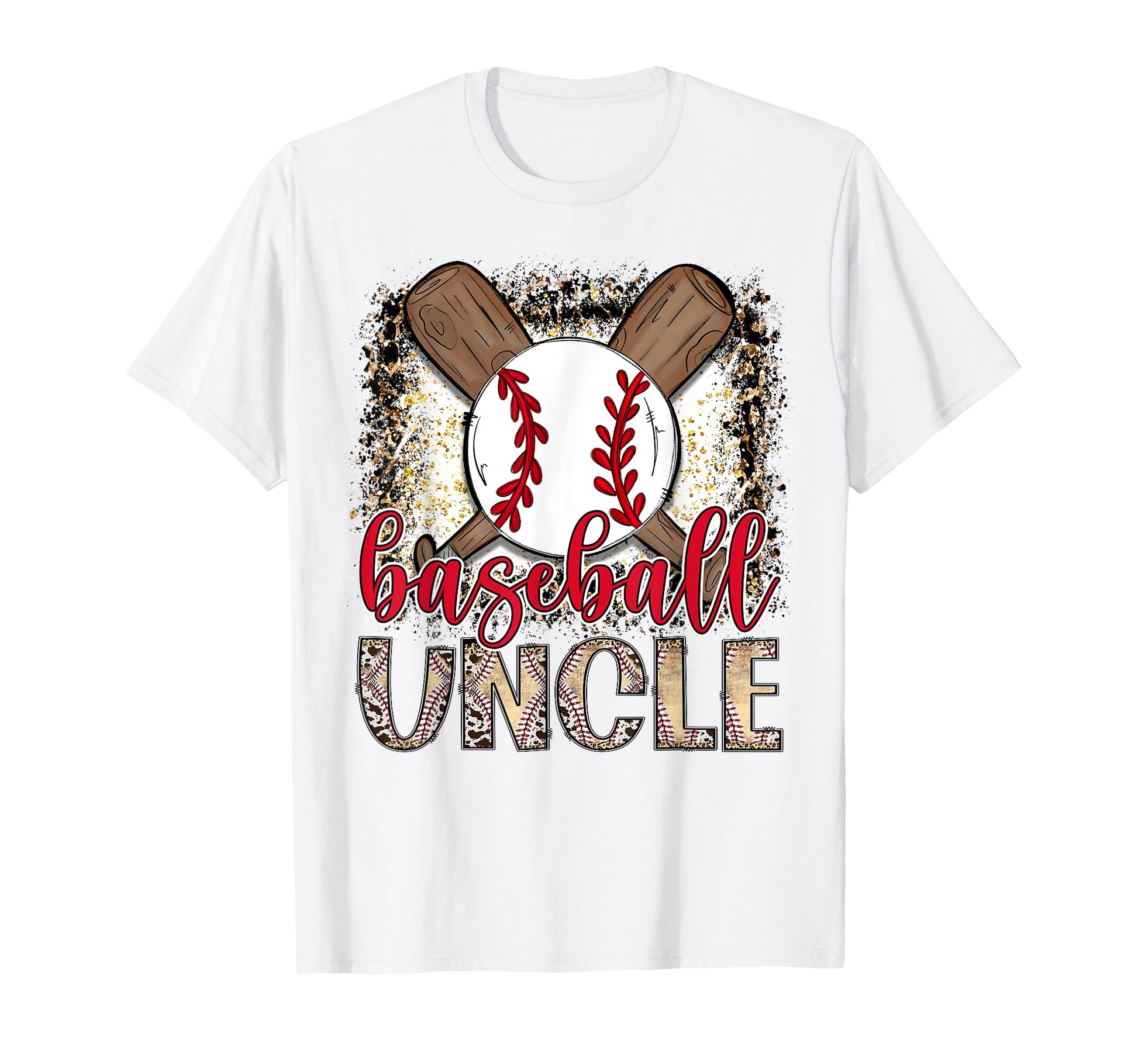 Baseball Uncle Leopard Proud Ball T-Shirt - Aesthetic Graphic for Adults - T-Shirt, Sweatshirt, Hoodie