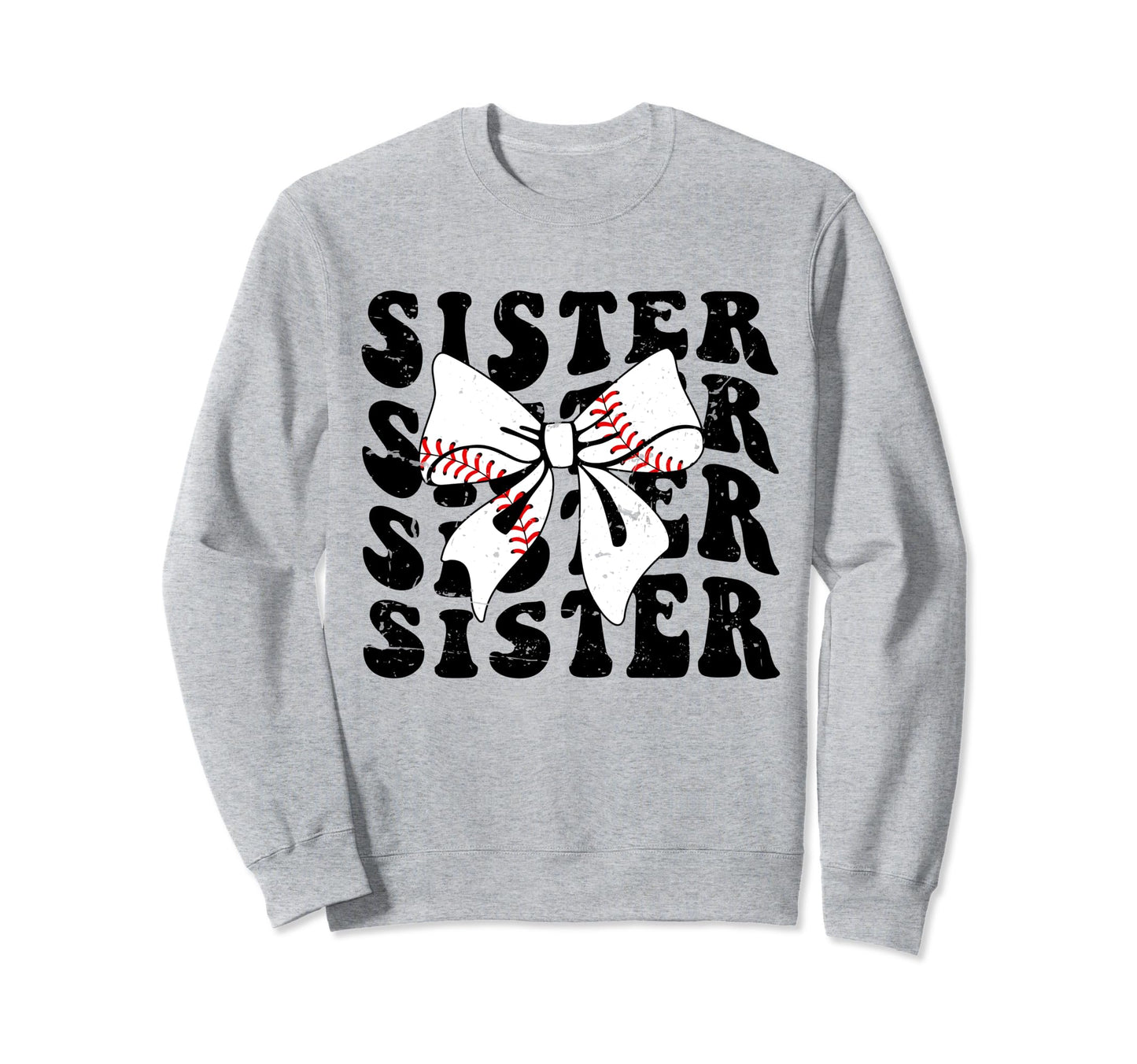Coquette Groovy Baseball Sister Sweatshirt - Aesthetic Graphic Men Women - T-Shirt, Sweatshirt, Hoodie