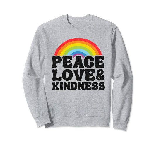 Anti Bullying Rainbow Peace Hippie Sweatshirt - Novelty Apparel Unisex - T-Shirt, Sweatshirt, Hoodie
