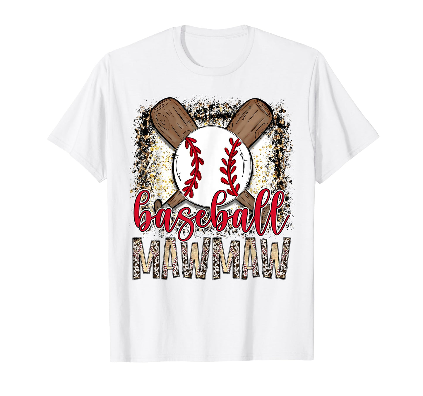 Baseball Mawmaw Leopard Proud T-Shirt - Casual Everyday Wear for Adults - T-Shirt, Sweatshirt, Hoodie