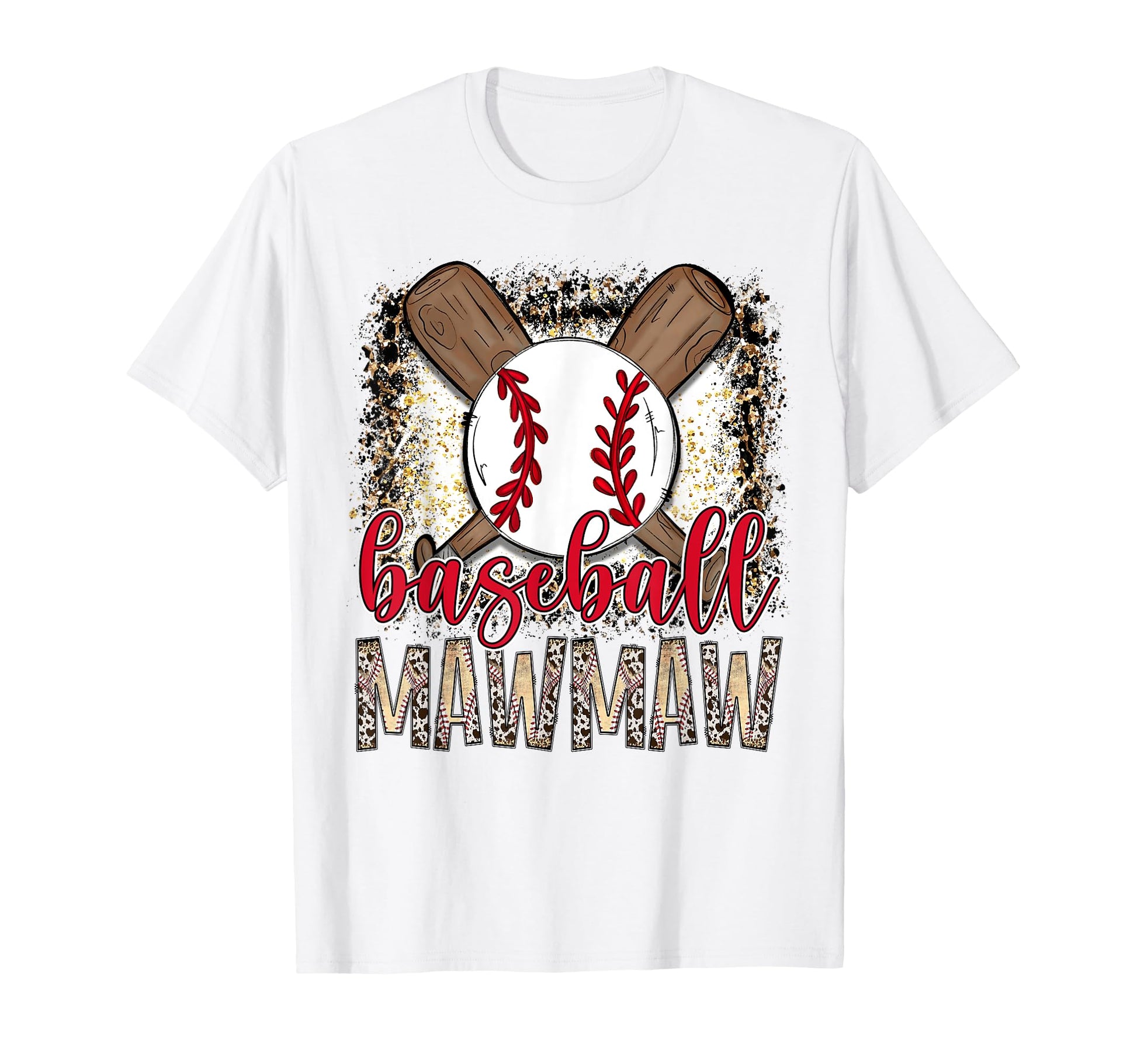 Baseball Mawmaw Leopard Proud T-Shirt - Casual Everyday Wear for Adults - T-Shirt, Sweatshirt, Hoodie