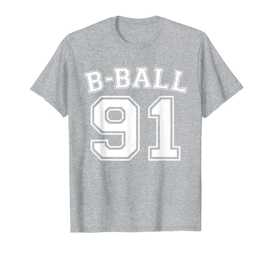 B Ball Basketball Player Number 91 T-Shirt - Aesthetic Graphic for Adults - T-Shirt, Sweatshirt, Hoodie