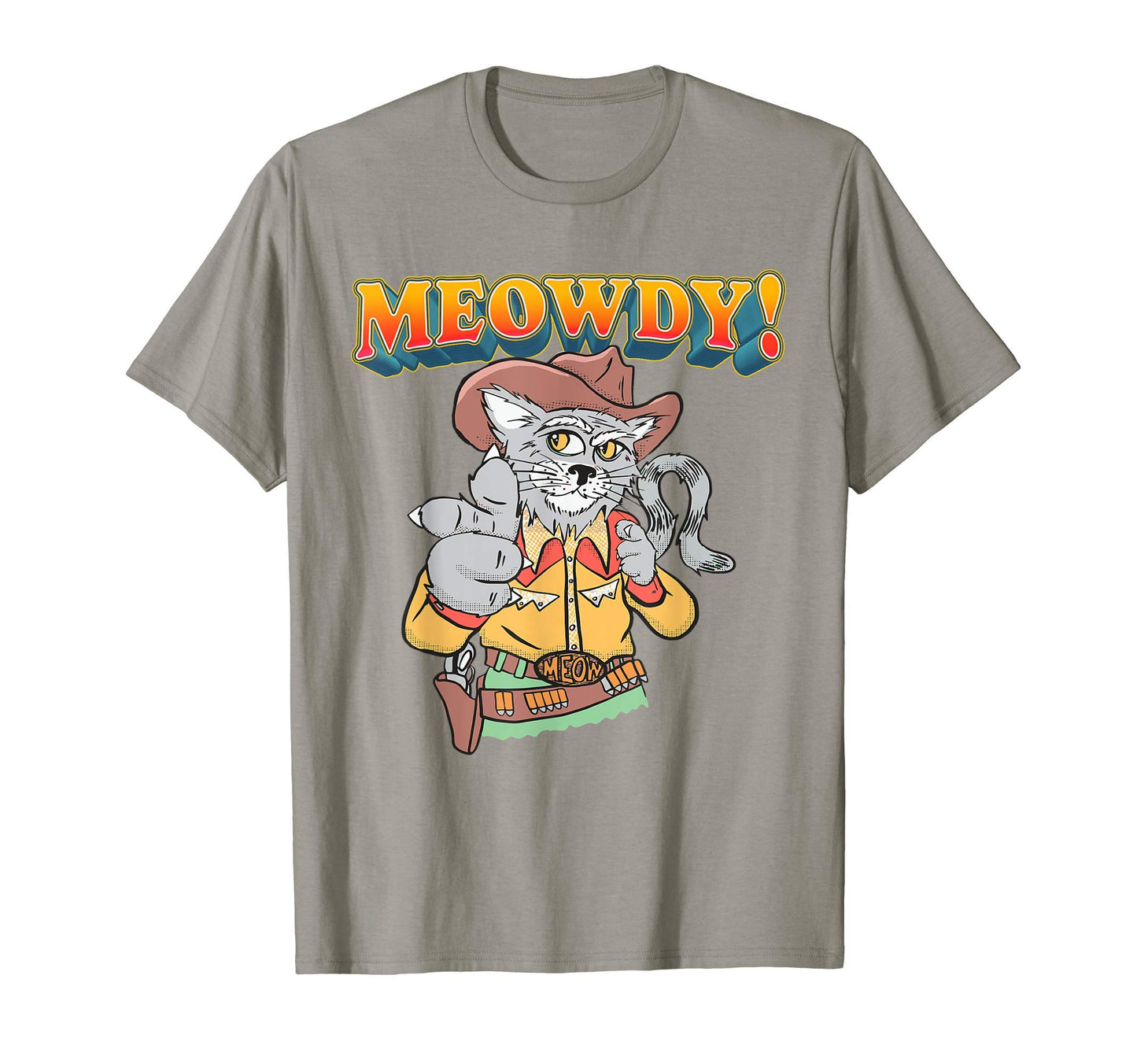 Meowdy Funny Cowboy Cat Western T-Shirt - Trendy Graphic Men Women - T-Shirt, Sweatshirt, Hoodie
