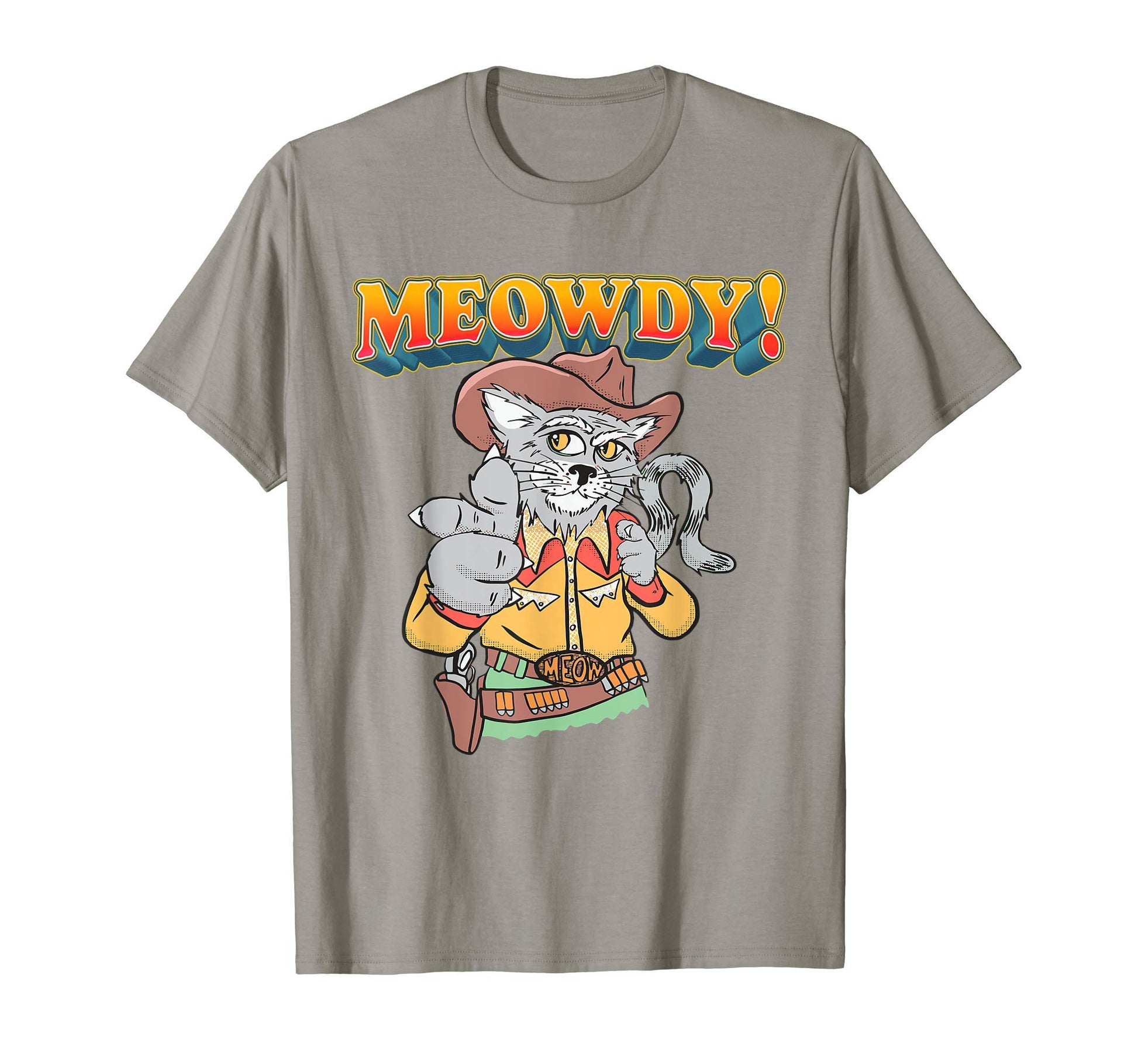 Meowdy Funny Cowboy Cat Western T-Shirt - Trendy Graphic Men Women - T-Shirt, Sweatshirt, Hoodie