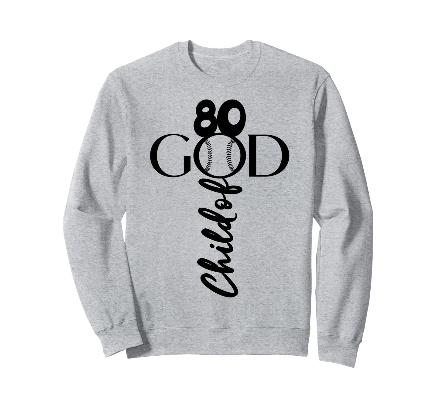 Jesus 80 Years God Baseball 80Th Sweatshirt - Custom Art Print Unisex - T-Shirt, Sweatshirt, Hoodie