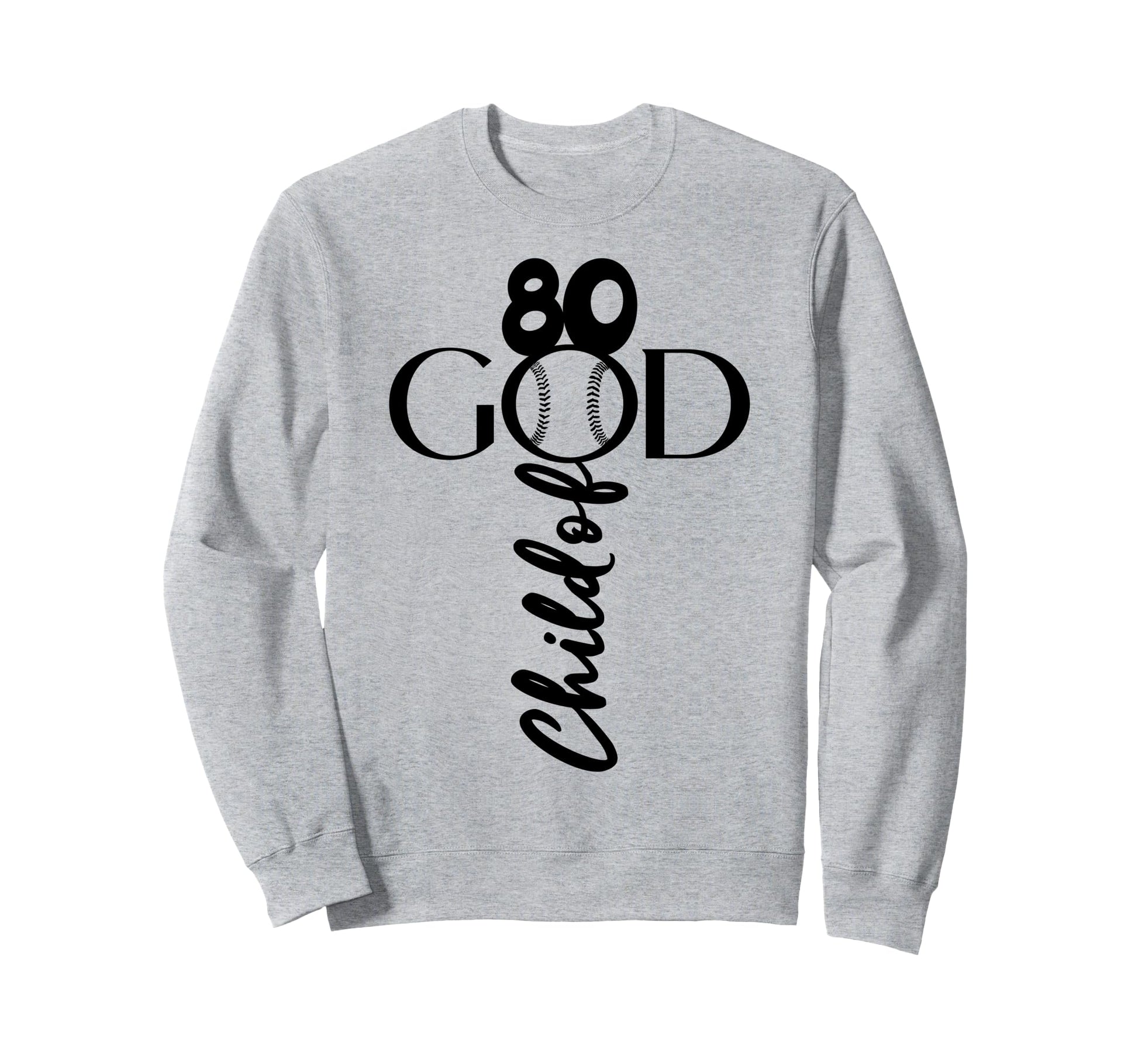 Jesus 80 Years God Baseball 80Th Sweatshirt - Custom Art Print Unisex - T-Shirt, Sweatshirt, Hoodie