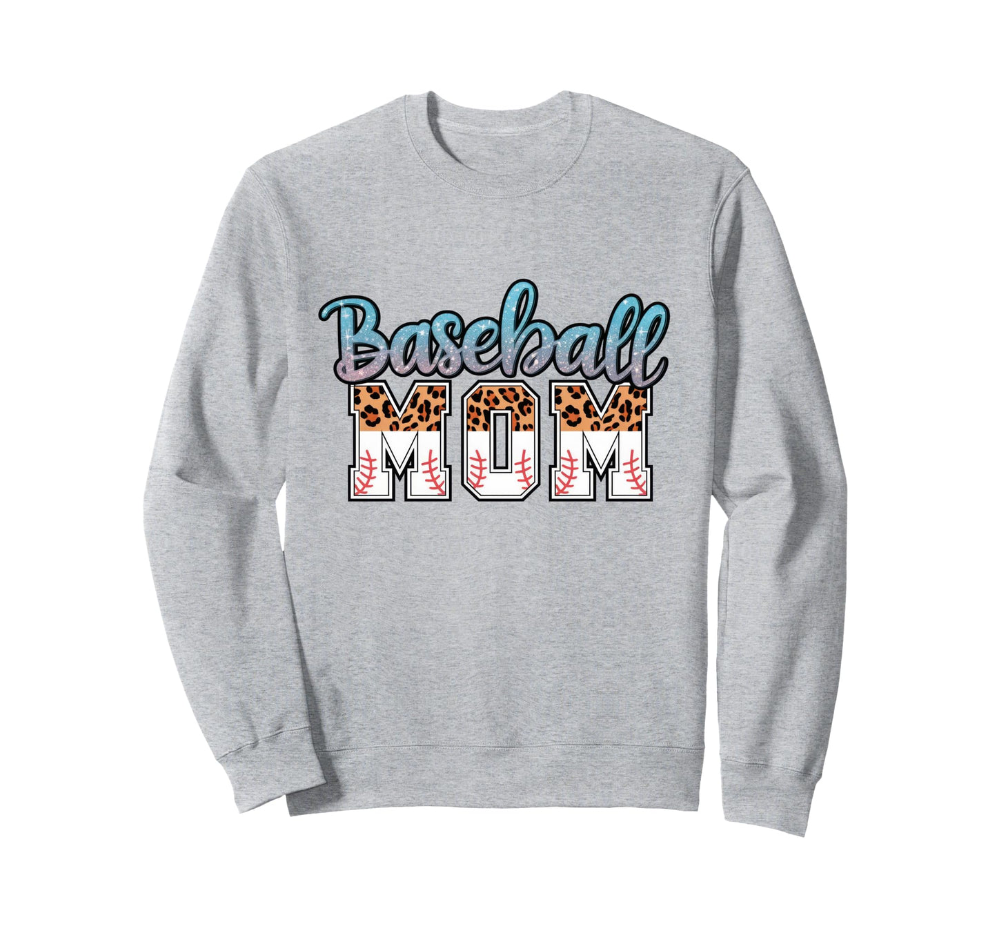 Leopard American Baseball Mom Mama Sweatshirt - Minimalist Print Unisex - T-Shirt, Sweatshirt, Hoodie