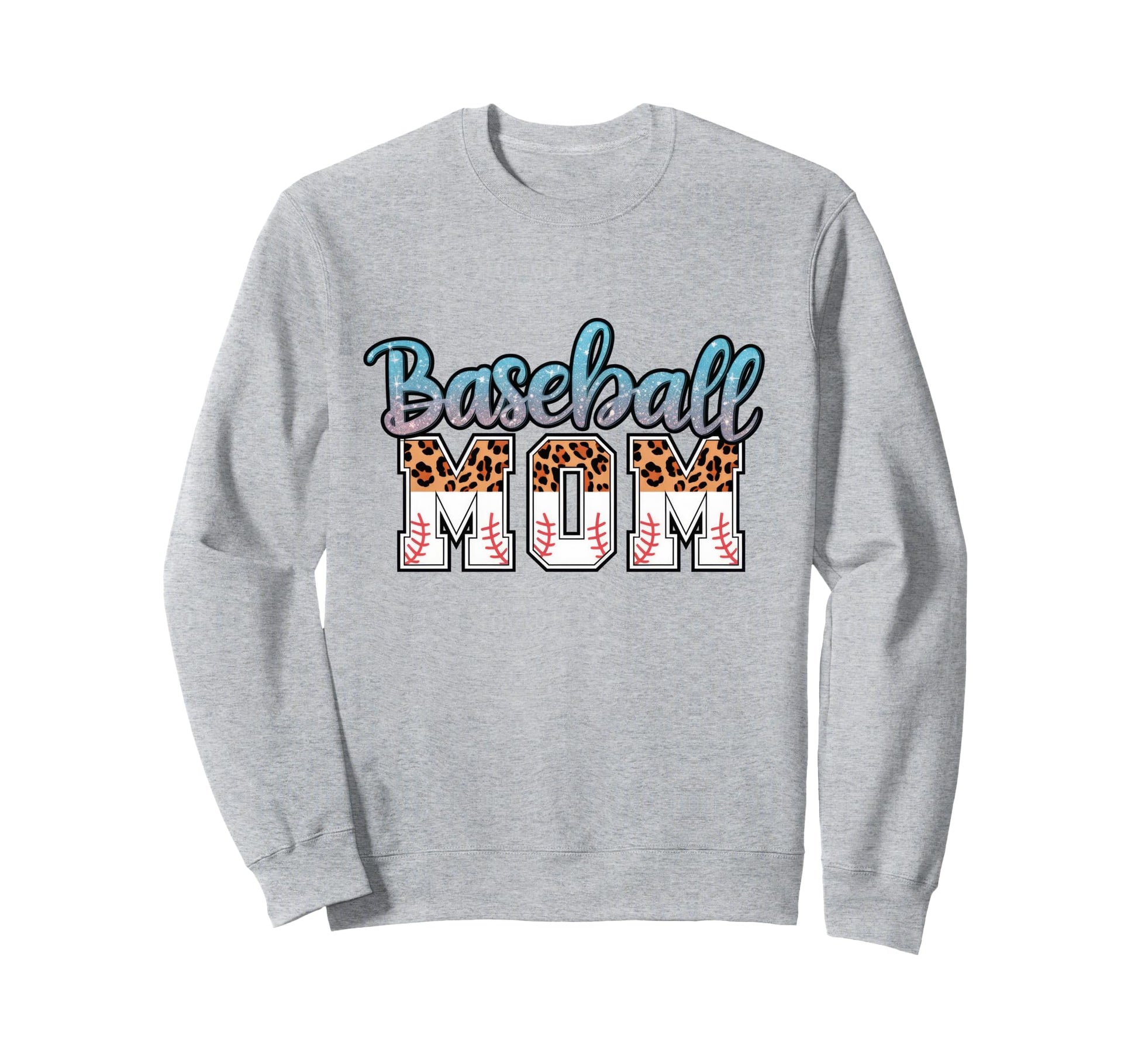 Leopard American Baseball Mom Mama Sweatshirt - Minimalist Print Unisex - T-Shirt, Sweatshirt, Hoodie