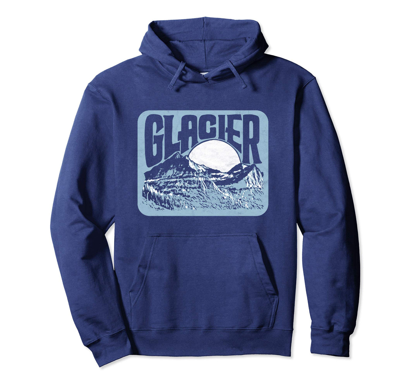 Glacier National Park Distressed 80S Hoodie - Graphic Print Men Women - T-Shirt, Sweatshirt, Hoodie