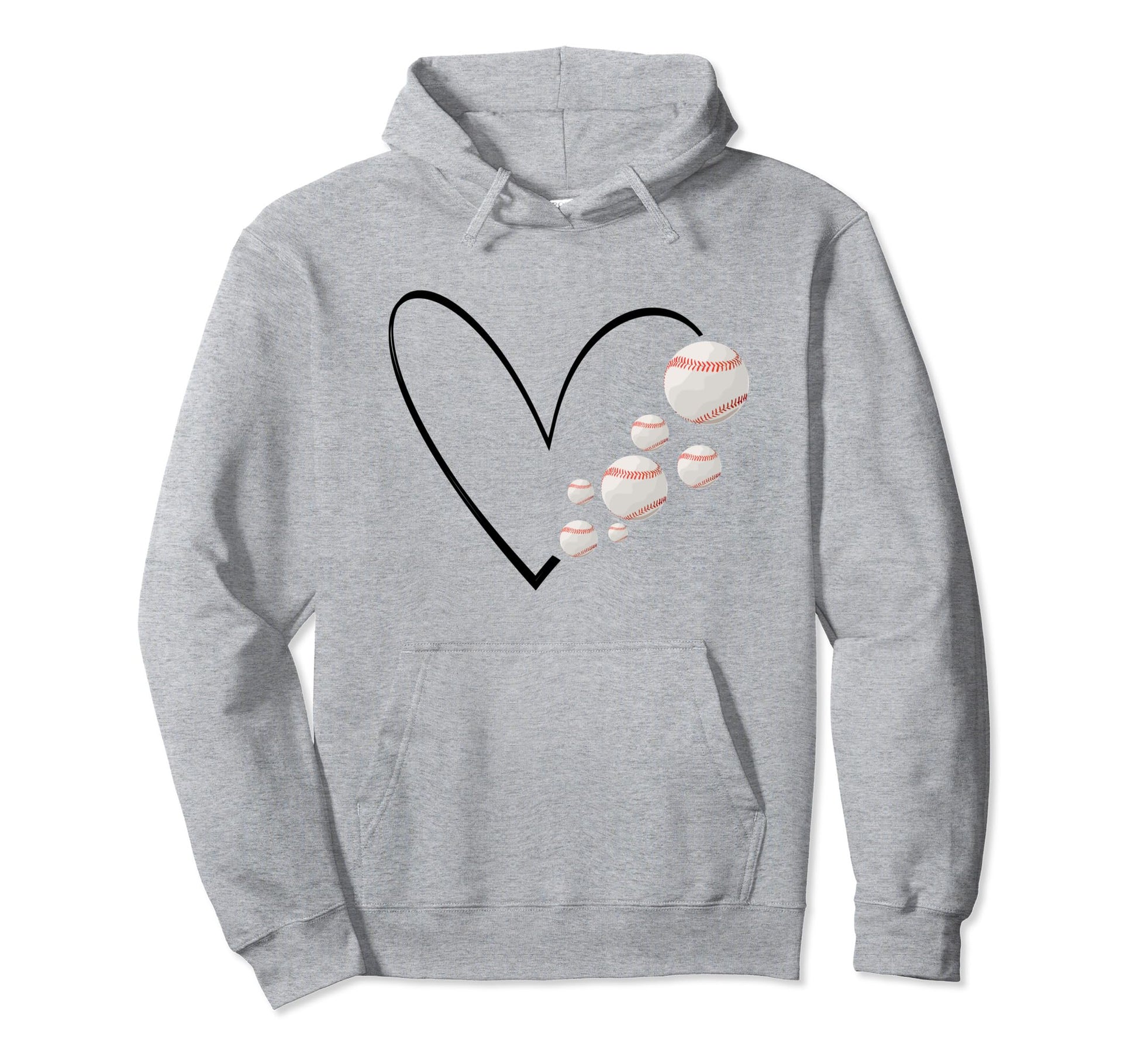 Love Baseball Hoodie - Fun Novelty Design Unisex - T-Shirt, Sweatshirt, Hoodie