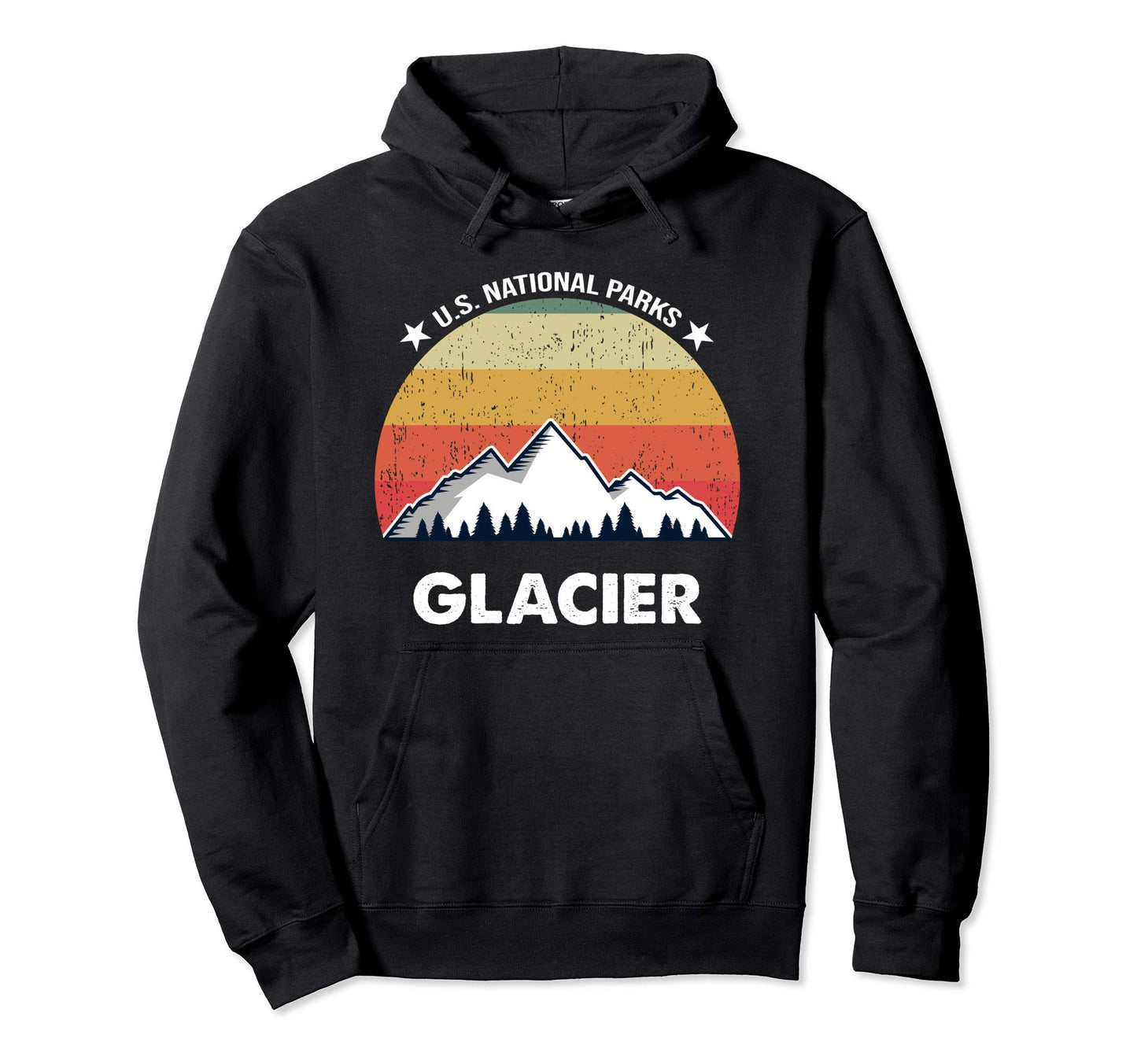 Glacier National Park Hoodie - Unique Graphic for Adults - T-Shirt, Sweatshirt, Hoodie