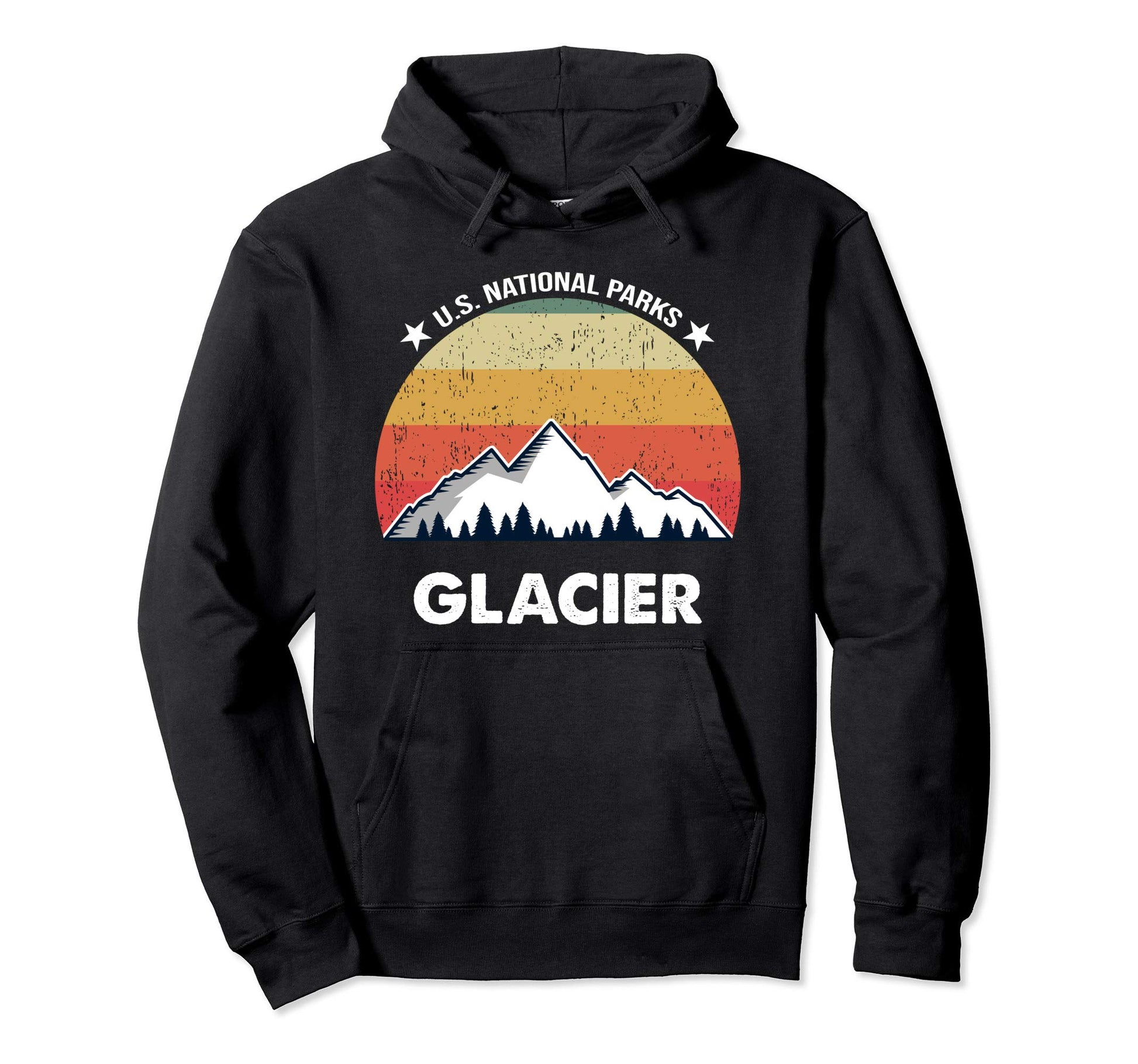 Glacier National Park Hoodie - Unique Graphic for Adults - T-Shirt, Sweatshirt, Hoodie