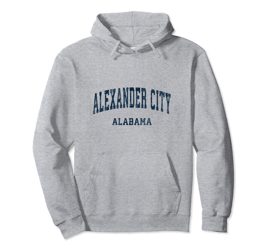 Alexander City Alabama Al Varsity Hoodie - Aesthetic Graphic for Adults - T-Shirt, Sweatshirt, Hoodie