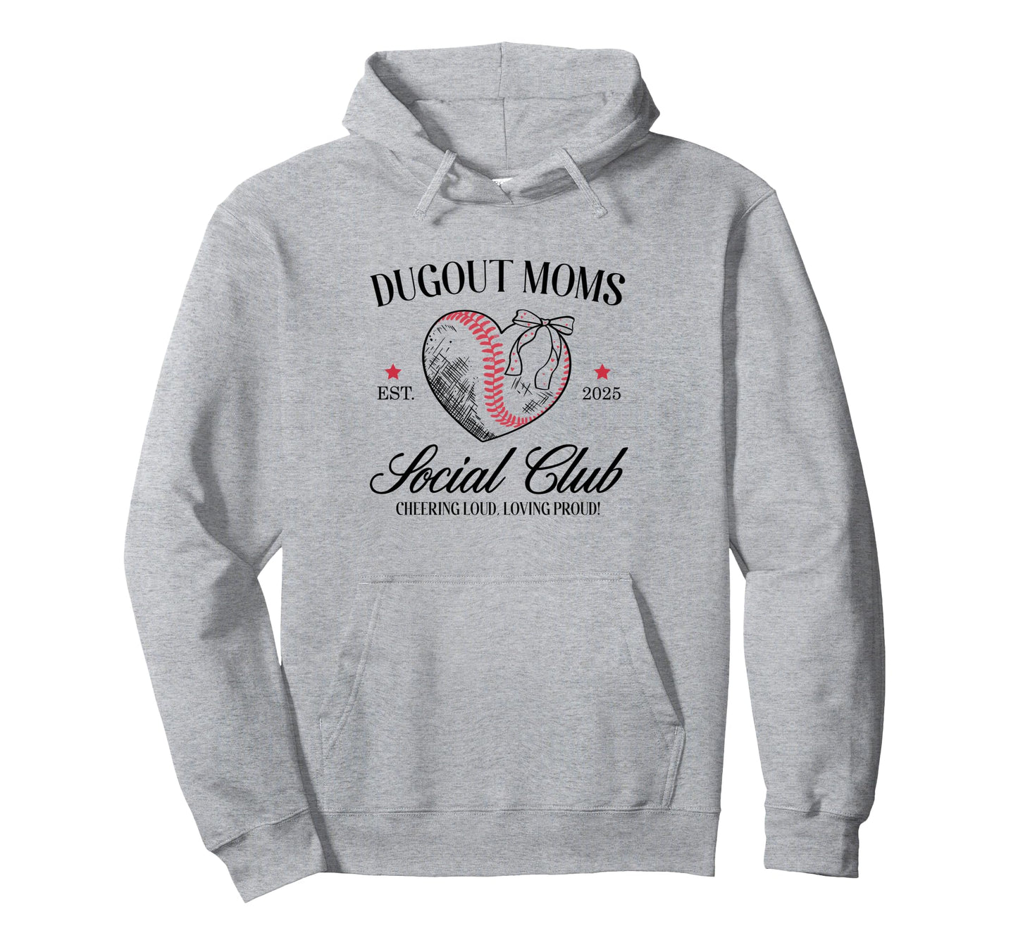 Coquette Dogout Moms Social Club American Hoodie - Unique Graphic Unisex - T-Shirt, Sweatshirt, Hoodie
