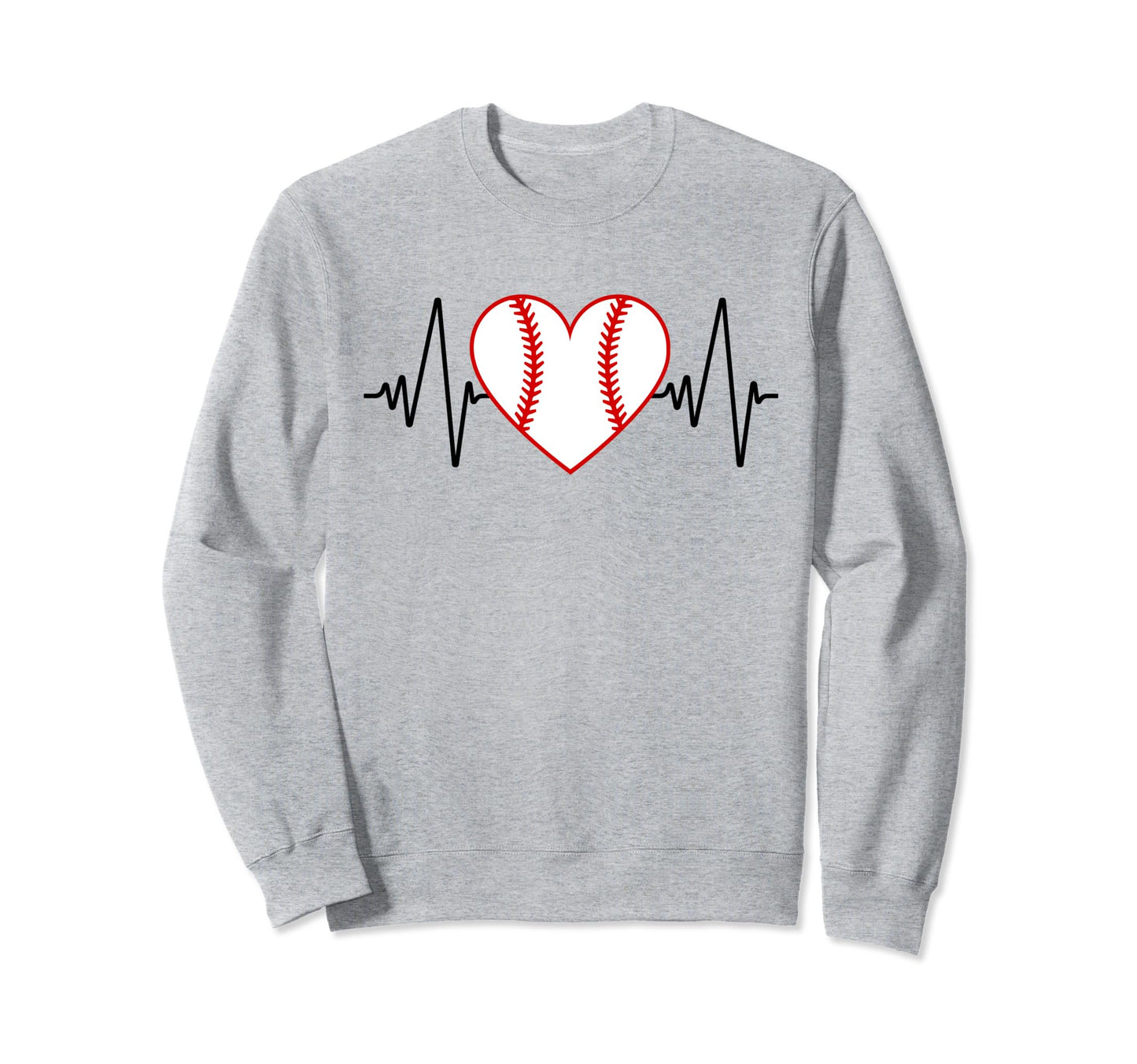 Baseball Heart Beat Sweatshirt - Streetwear Style Men Women - T-Shirt, Sweatshirt, Hoodie