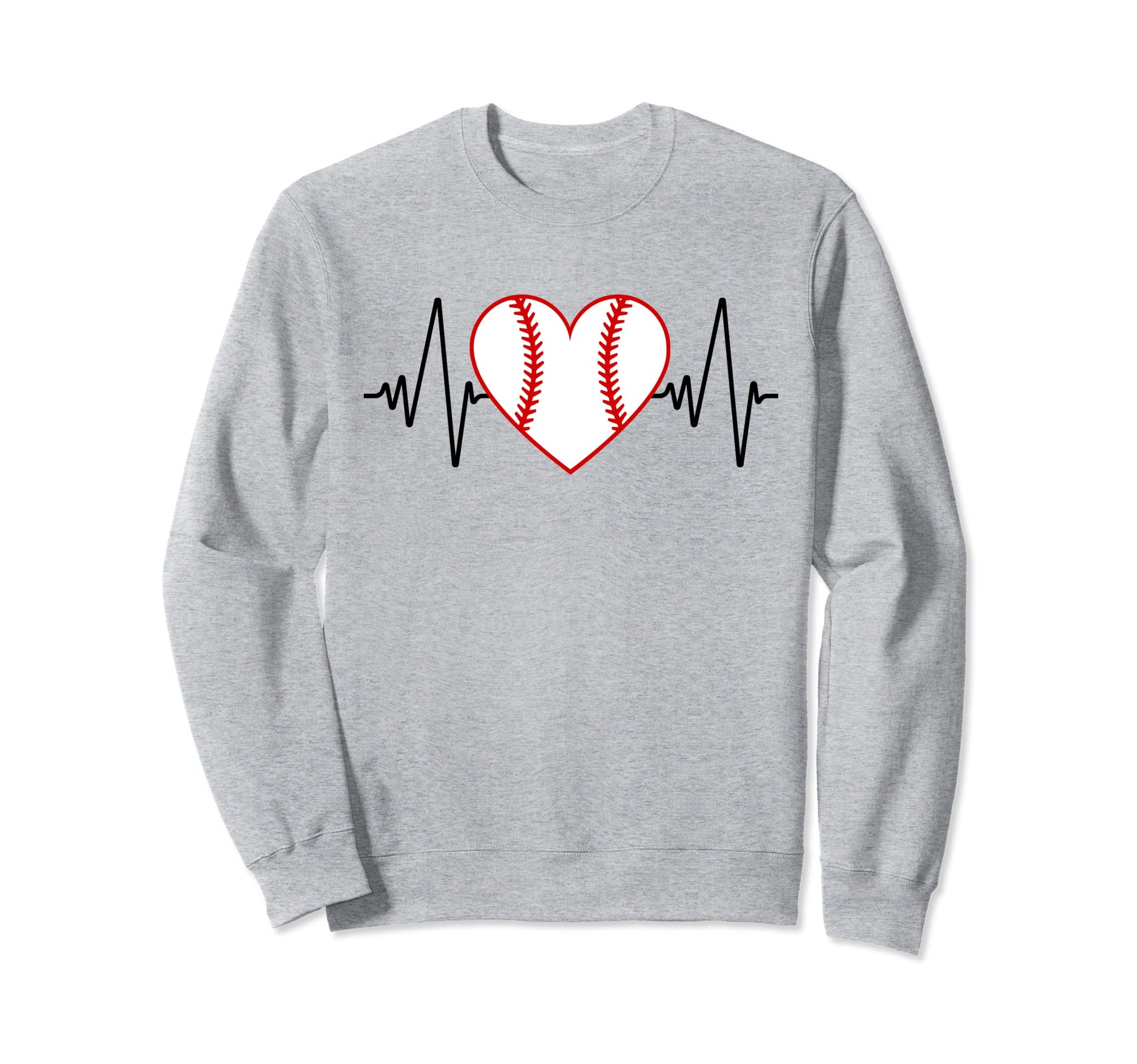 Baseball Heart Beat Sweatshirt - Streetwear Style Men Women - T-Shirt, Sweatshirt, Hoodie