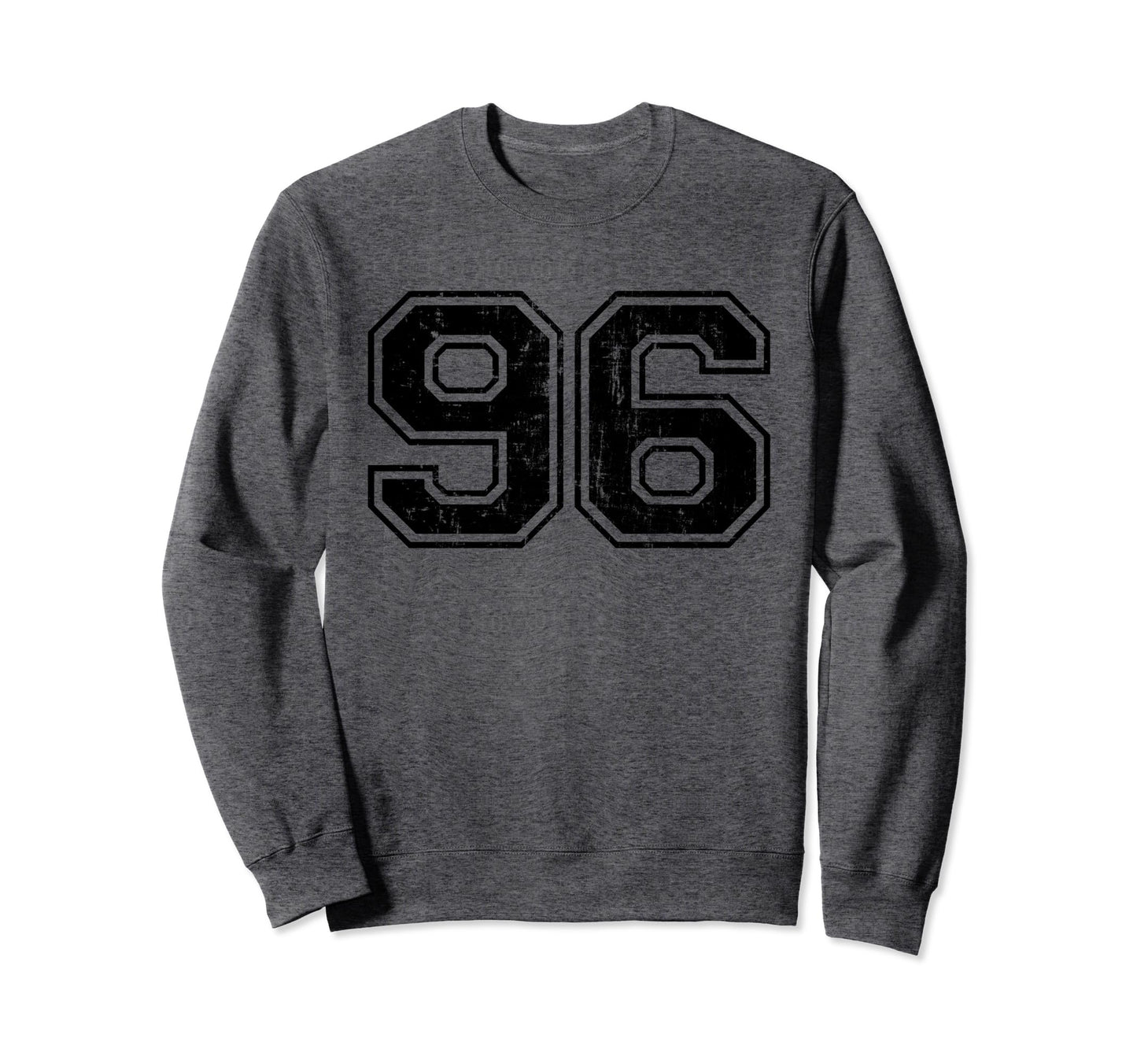 Number 96 Varsity Distressed Sweatshirt - Casual Everyday Wear for Adults - T-Shirt, Sweatshirt, Hoodie