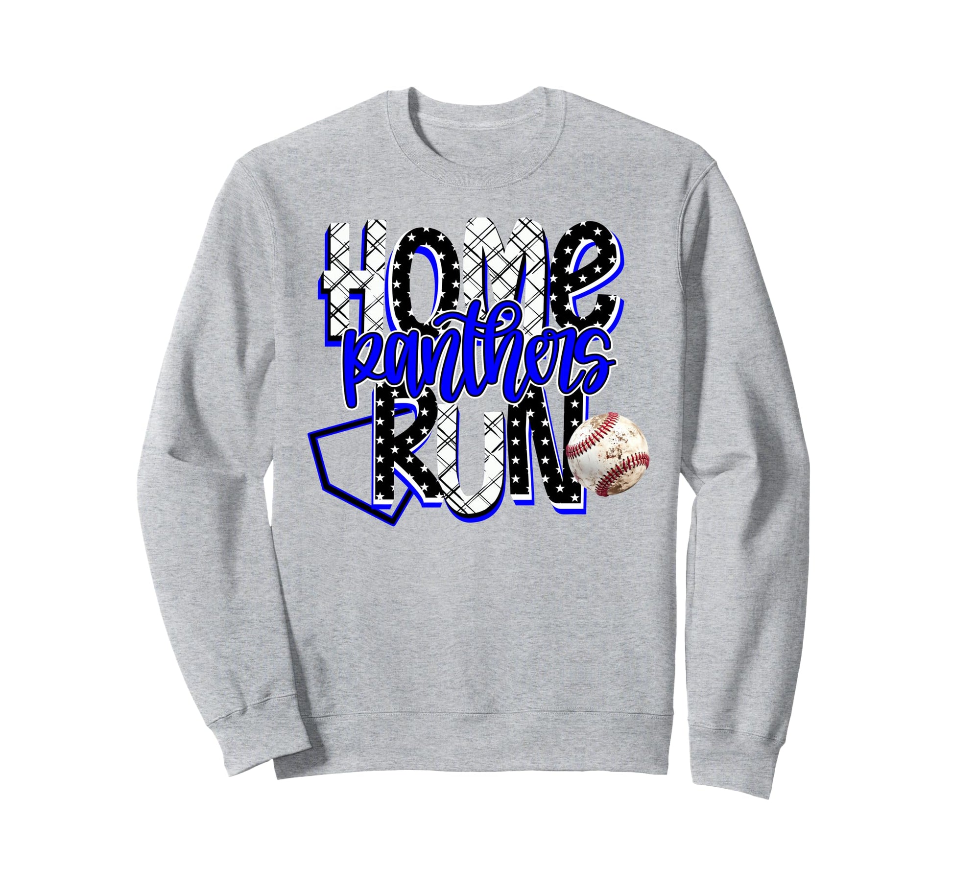 Home Run Panthers Baseball Sweatshirt - Casual Everyday Wear Men Women - T-Shirt, Sweatshirt, Hoodie