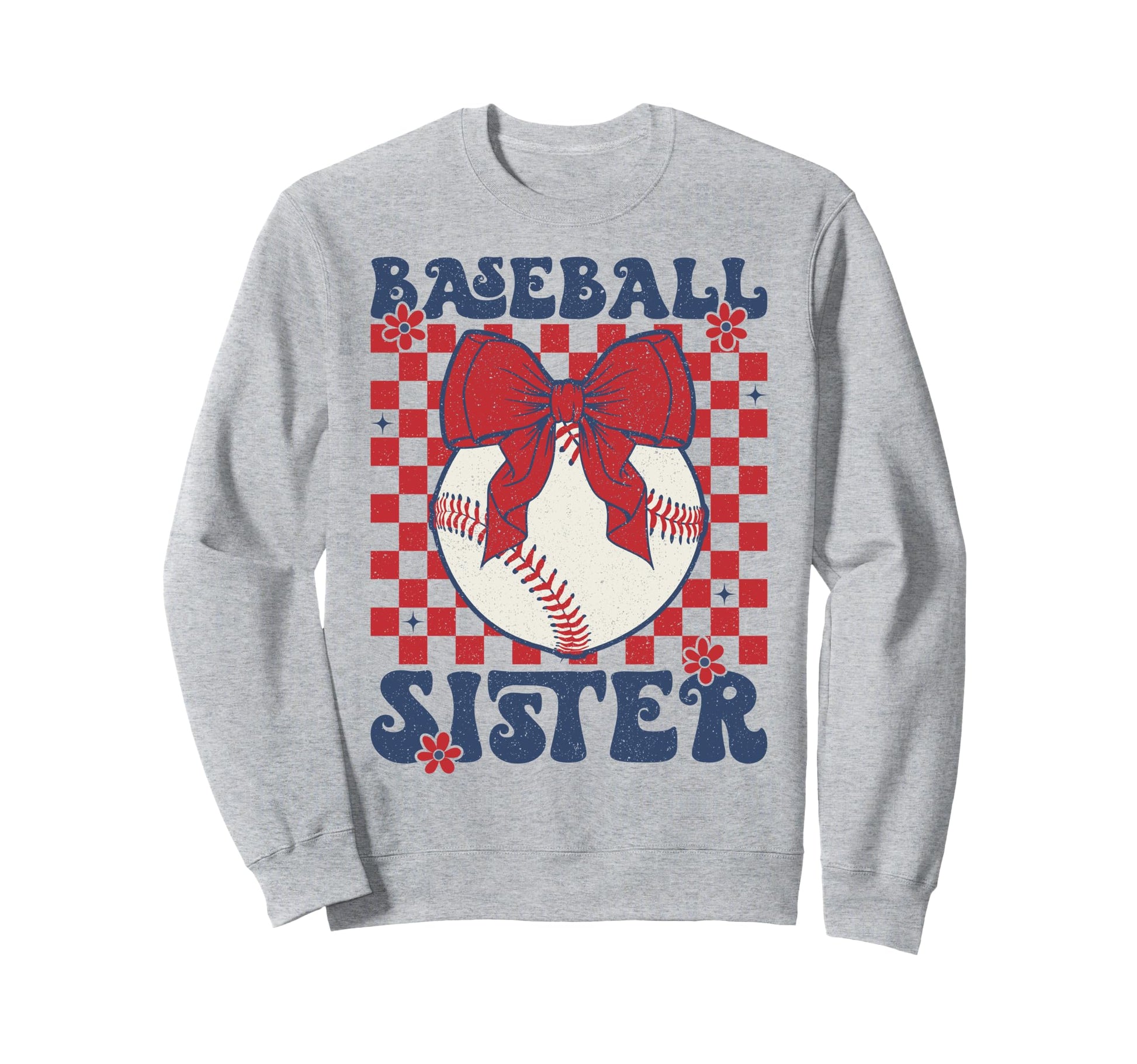 Baseball Sister Coquette Bow Sport Sweatshirt - Unique Graphic Men Women - T-Shirt, Sweatshirt, Hoodie
