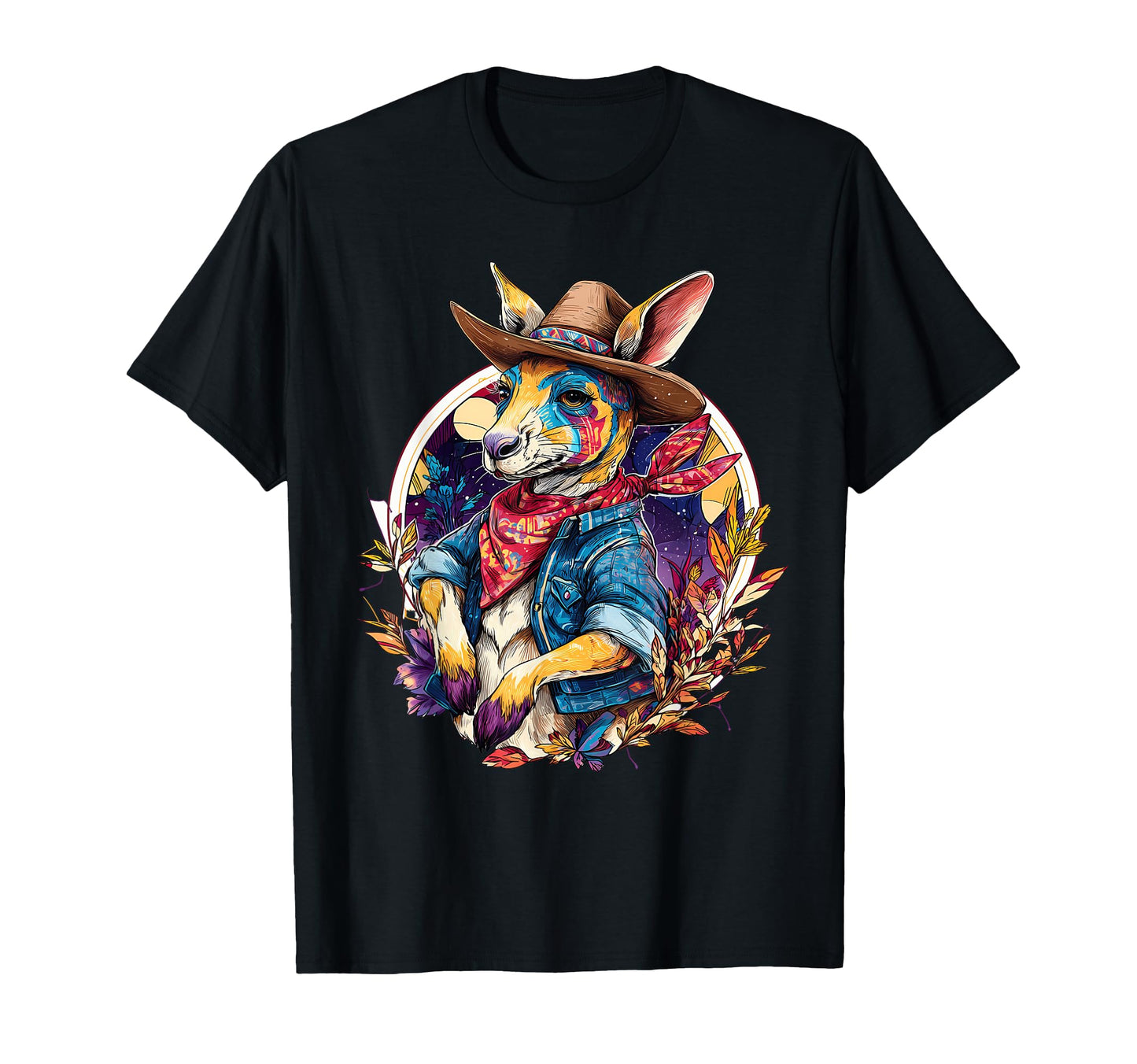 Kangaroo Cowboy Rodeo Australia Day T-Shirt - Aesthetic Graphic for Adults - T-Shirt, Sweatshirt, Hoodie