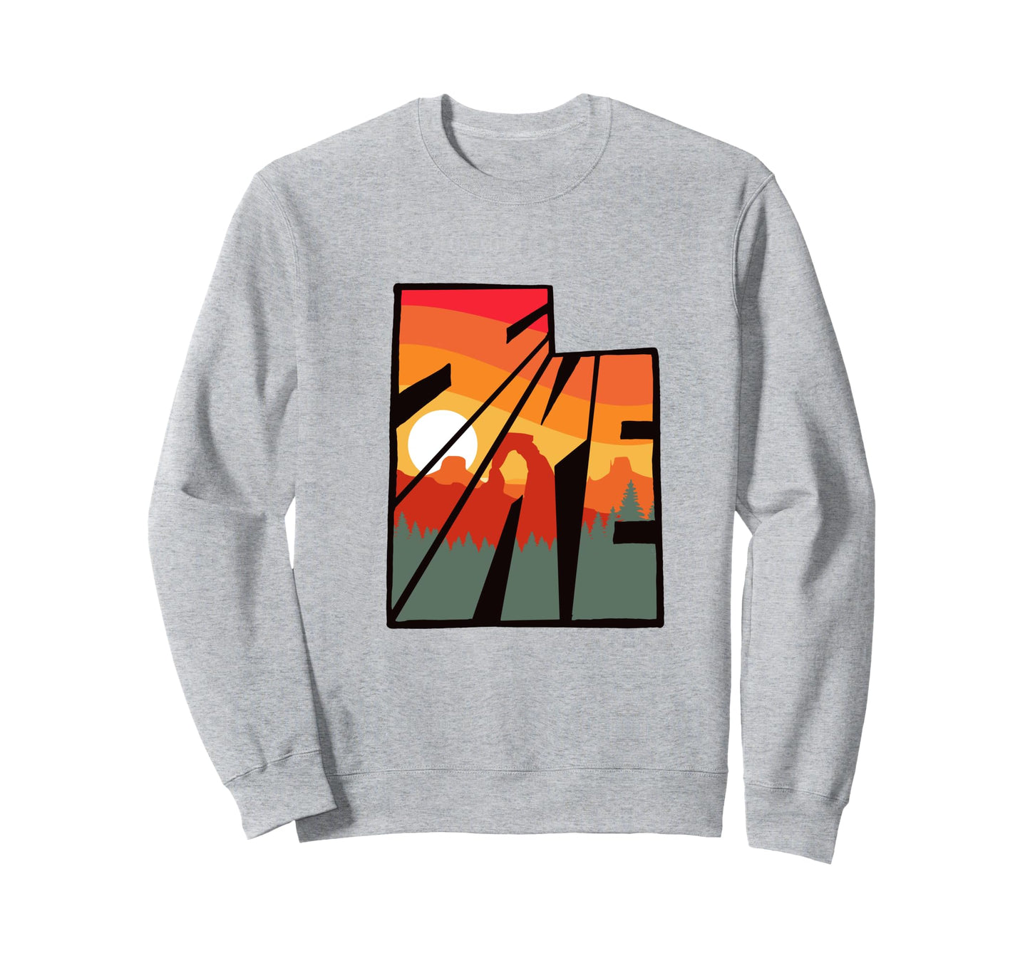 Hike Utah State Outdoor Hiking Sweatshirt - Custom Art Print Men Women - T-Shirt, Sweatshirt, Hoodie