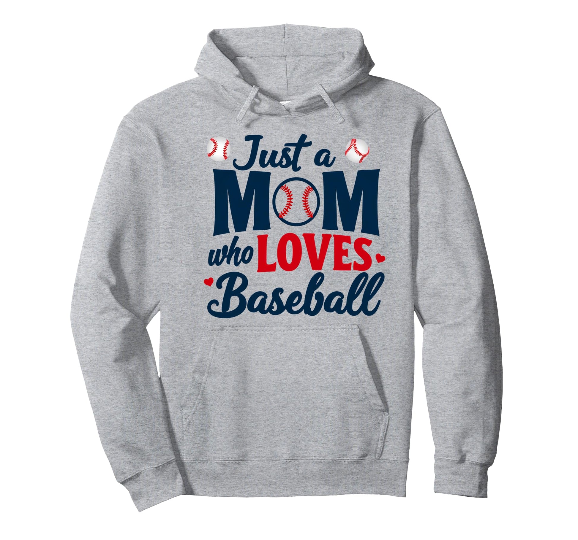 Just Mom Who Loves Baseball Hoodie - Minimalist Print Men Women - T-Shirt, Sweatshirt, Hoodie