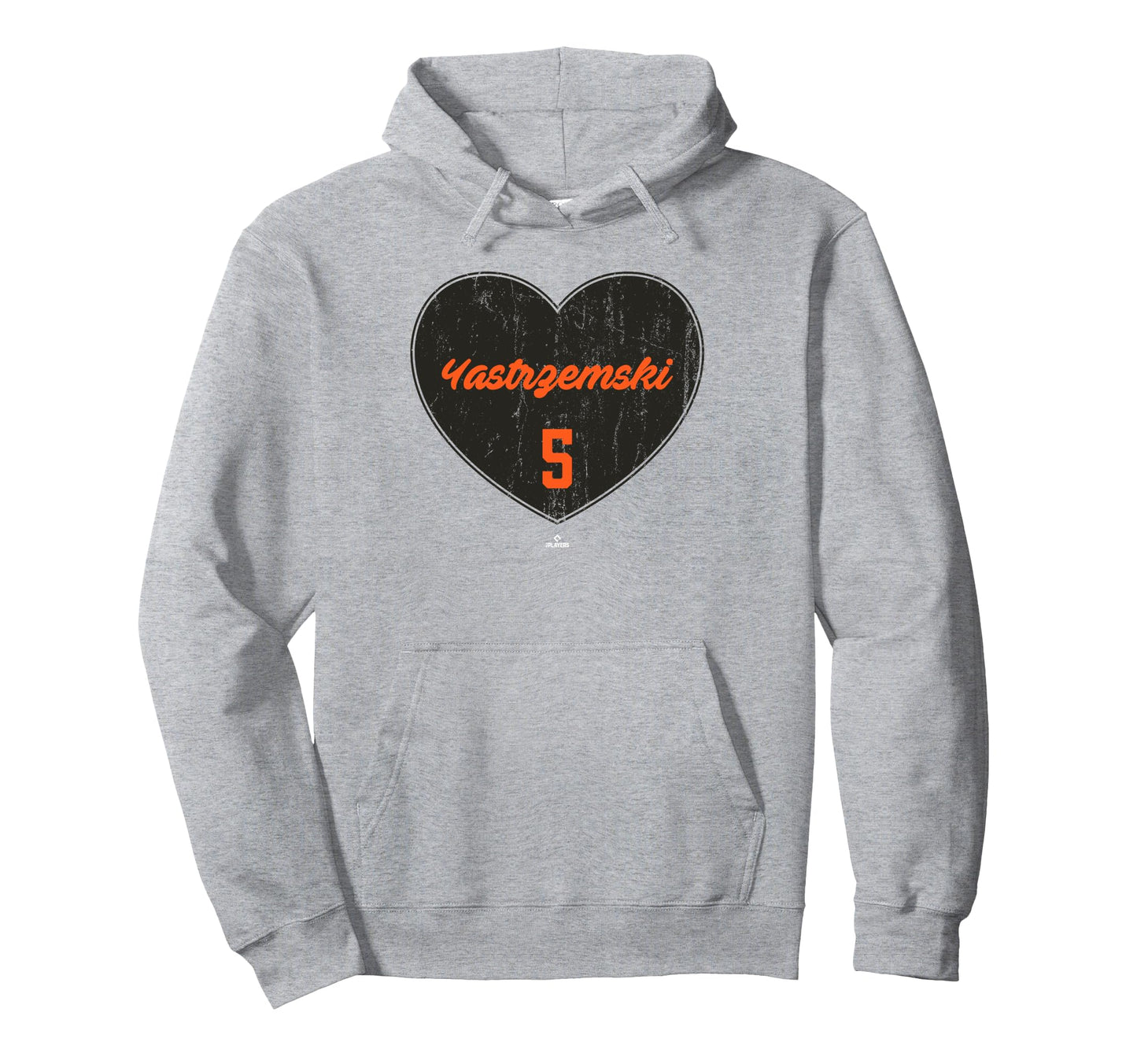 Distressed Heart Mike Yastrzemski San Hoodie - Minimalist Print Unisex - T-Shirt, Sweatshirt, Hoodie