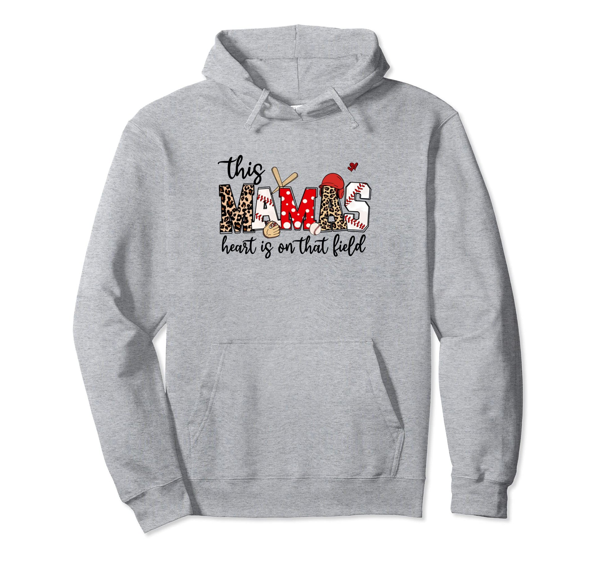 Leopard Baseball Mama Mother Mom Ball Sport Hoodie - Novelty Apparel Unisex - T-Shirt, Sweatshirt, Hoodie