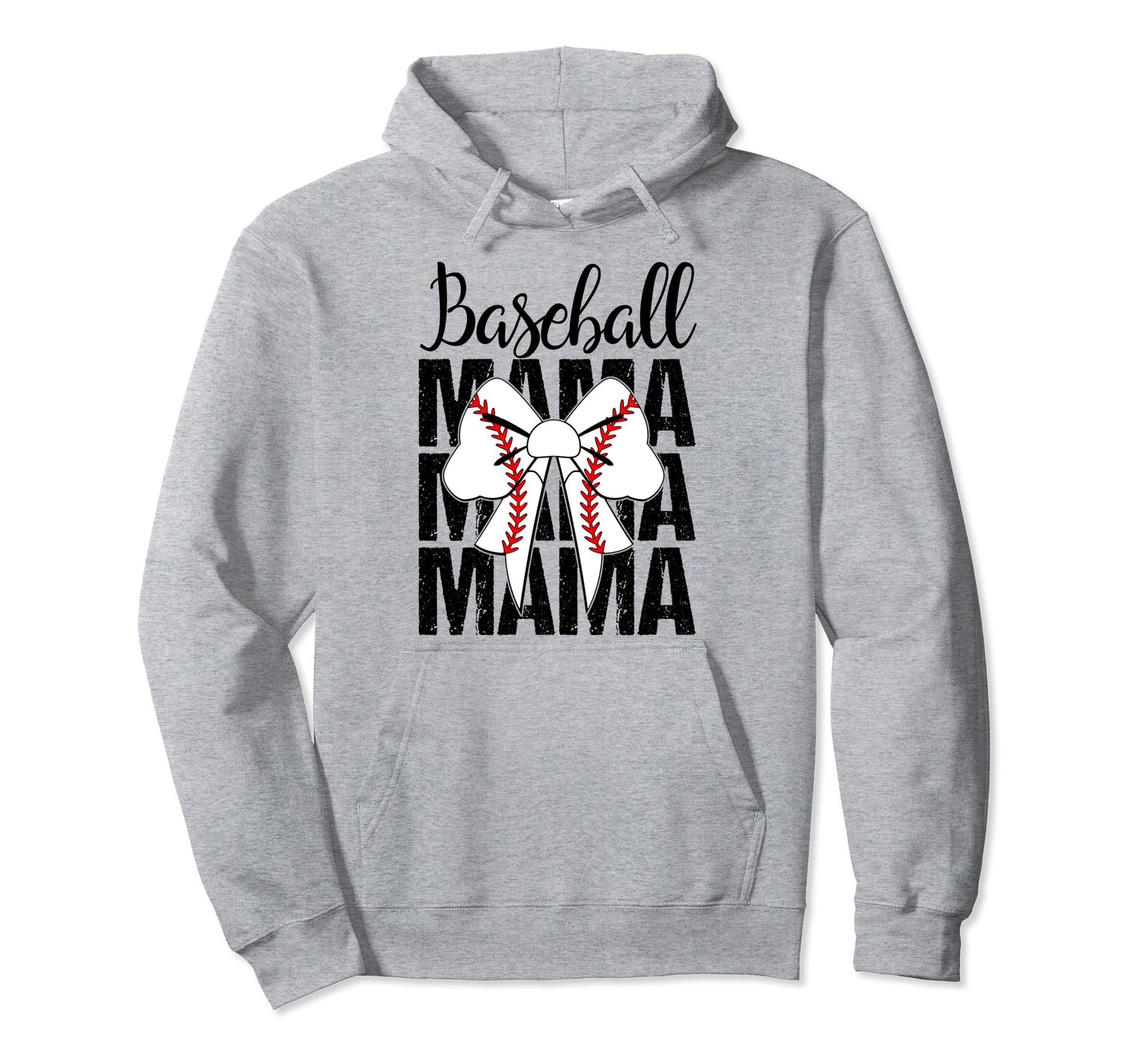 Coquette Bows Baseball Mama Hoodie - Casual Everyday Wear Unisex - T-Shirt, Sweatshirt, Hoodie