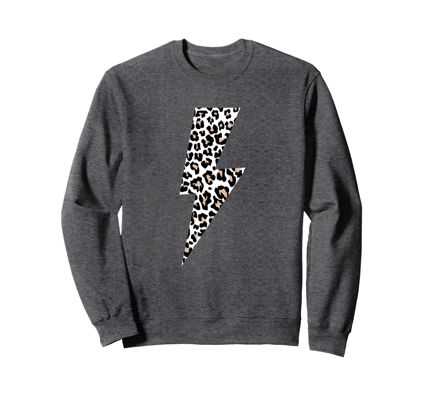 Leopard Lightning Bolt Cheetah Sweatshirt - Casual Everyday Wear Unisex - T-Shirt, Sweatshirt, Hoodie