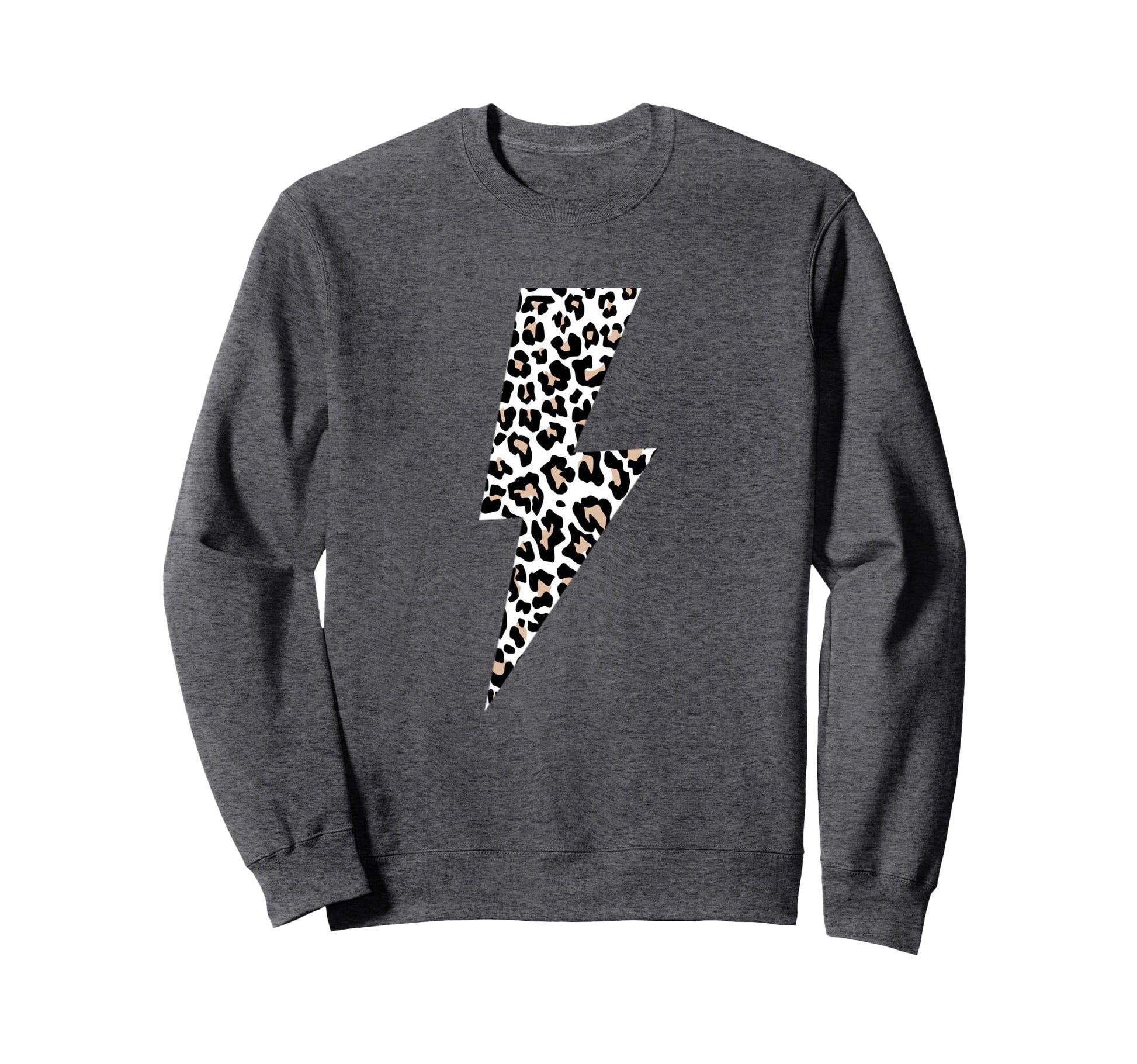 Leopard Lightning Bolt Cheetah Sweatshirt - Casual Everyday Wear Unisex - T-Shirt, Sweatshirt, Hoodie