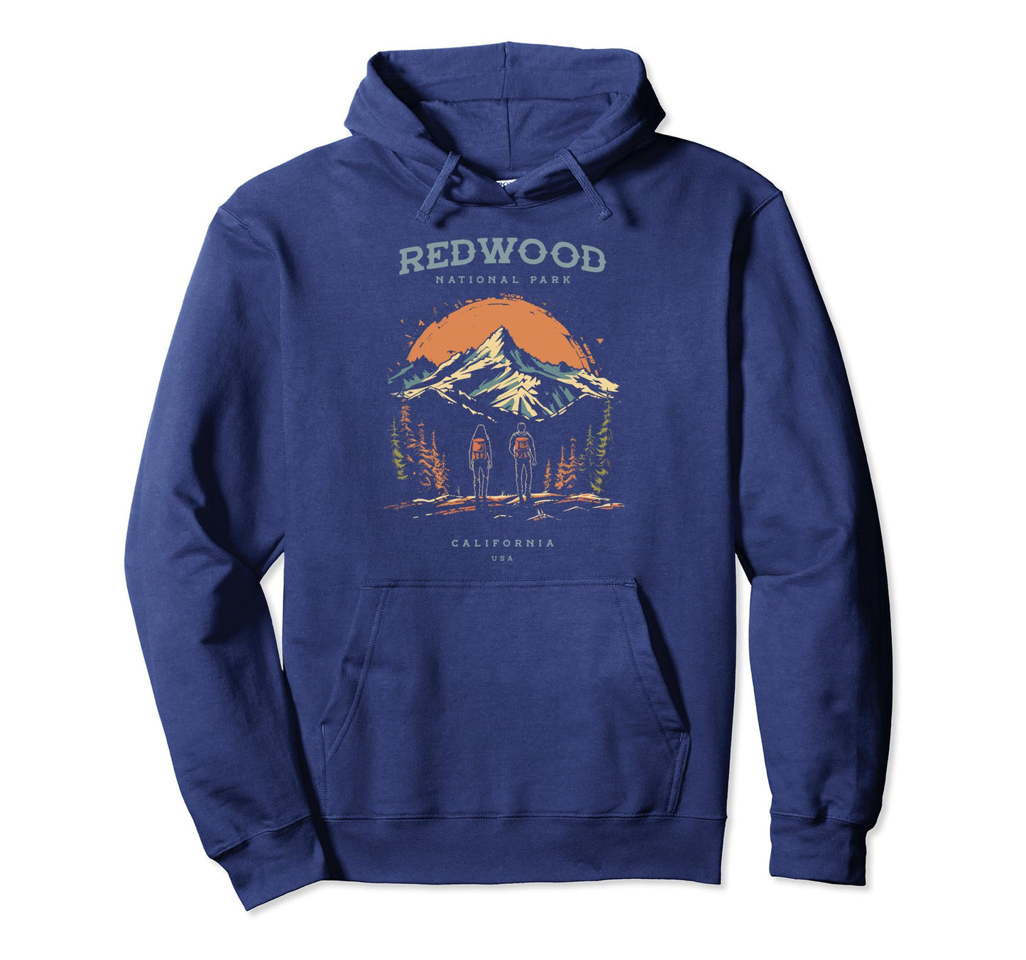 Redwood National Park Backpacking Hiking Hoodie - Fun Novelty Design Unisex - T-Shirt, Sweatshirt, Hoodie