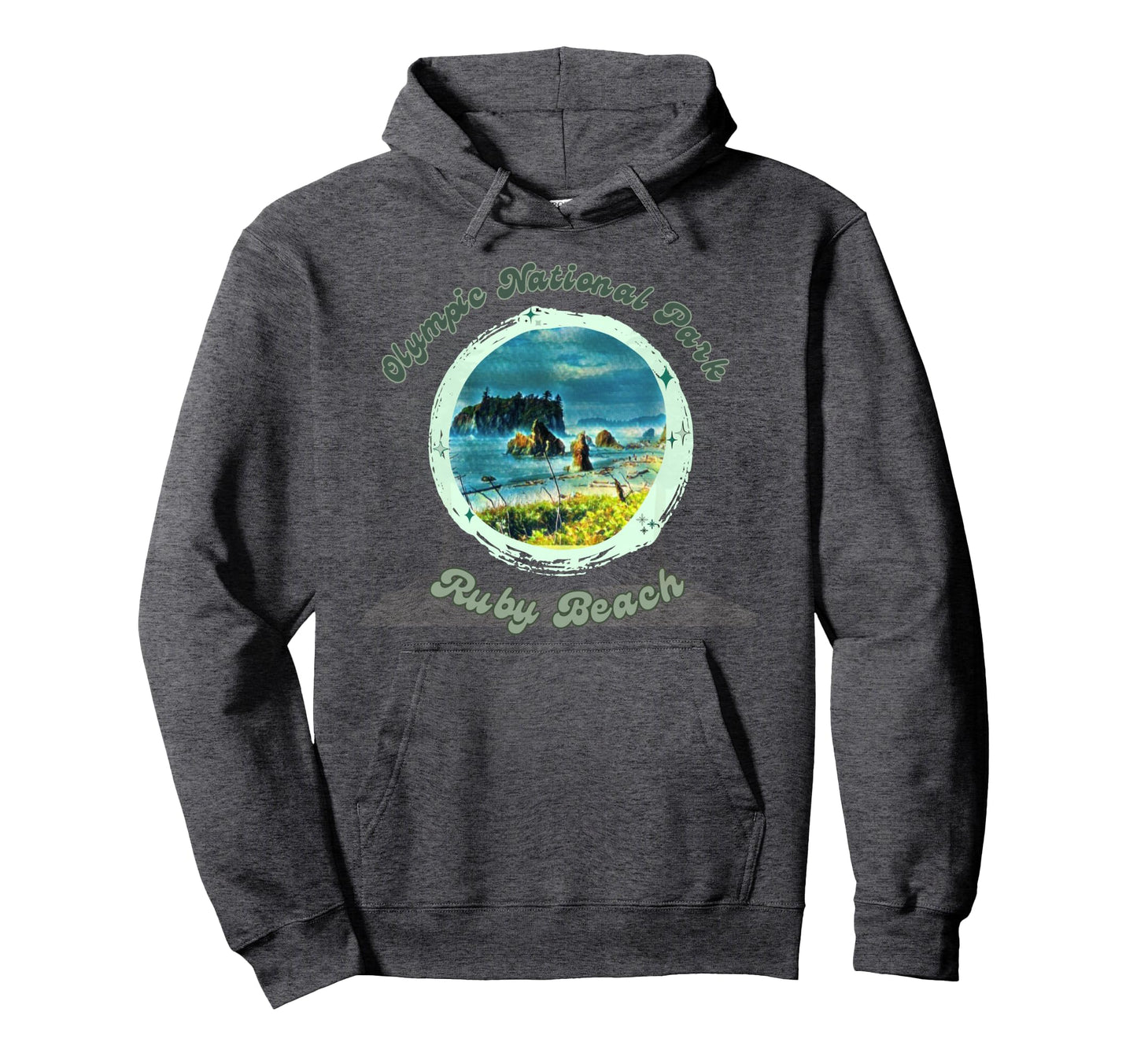 Ruby Beach Olympic National Park Hoodie - Aesthetic Graphic for Adults - T-Shirt, Sweatshirt, Hoodie