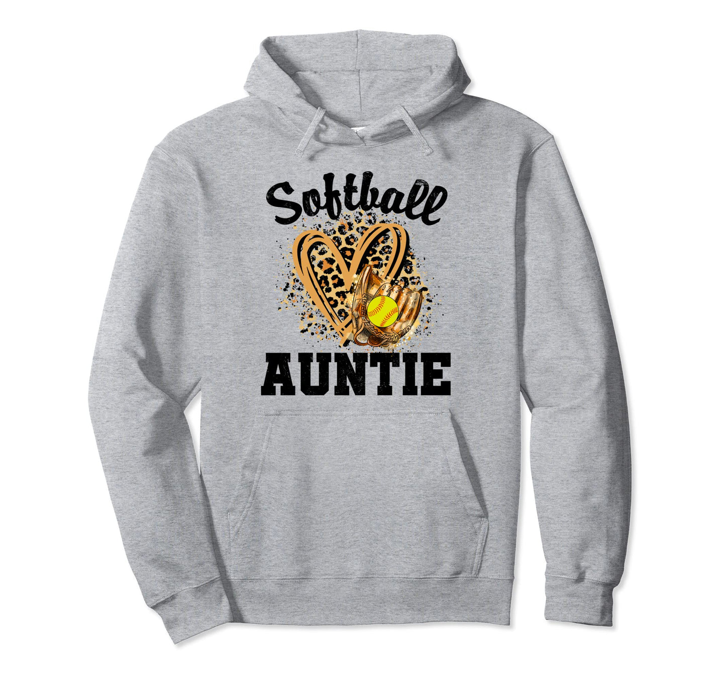 Leopard Heart Game Day Baseball Auntie T-Shirt - Unique Graphic for Adults - T-Shirt, Sweatshirt, Hoodie