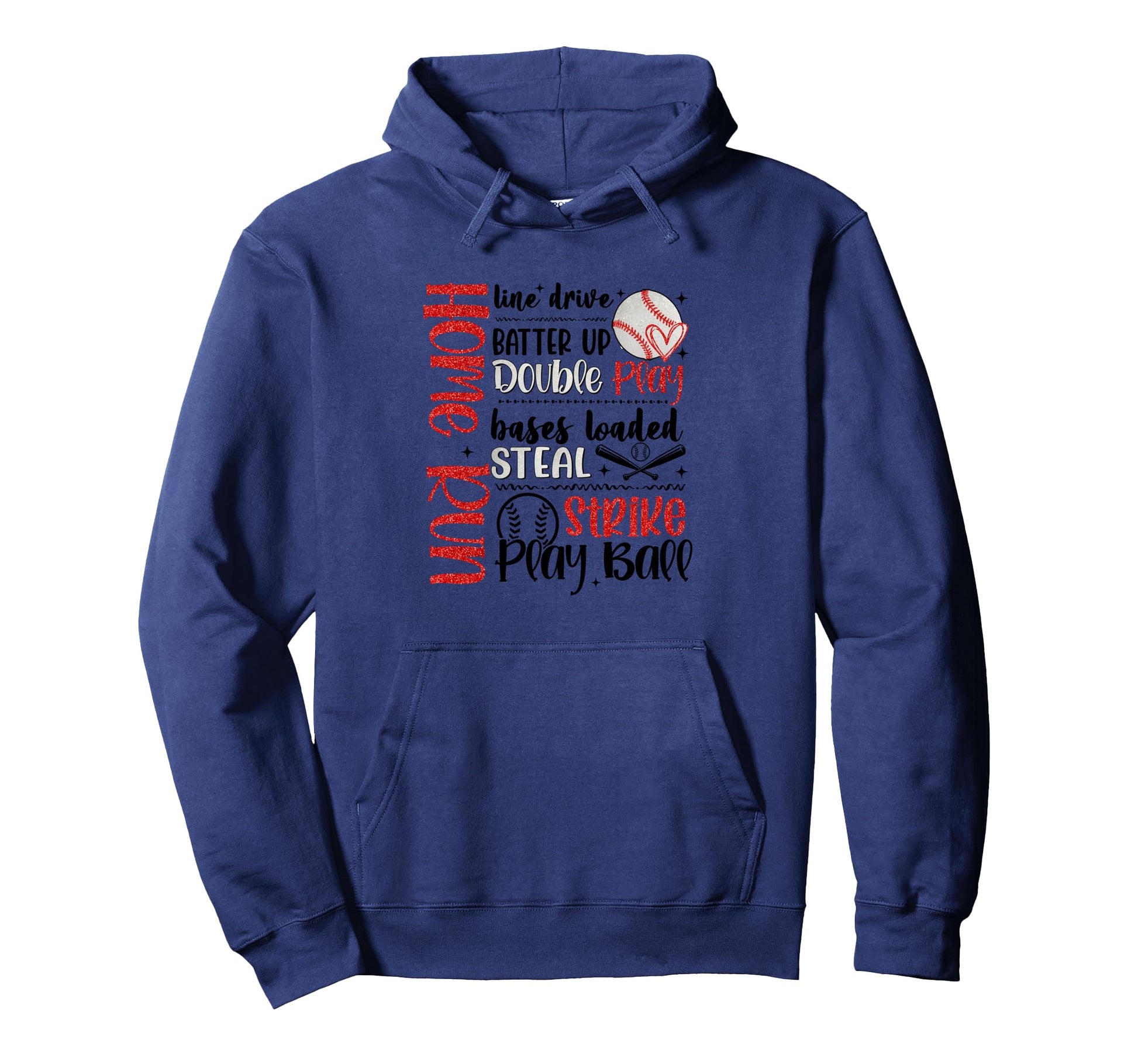 Home Run Batter Up Double Play Strike Hoodie - Aesthetic Graphic Men Women - T-Shirt, Sweatshirt, Hoodie