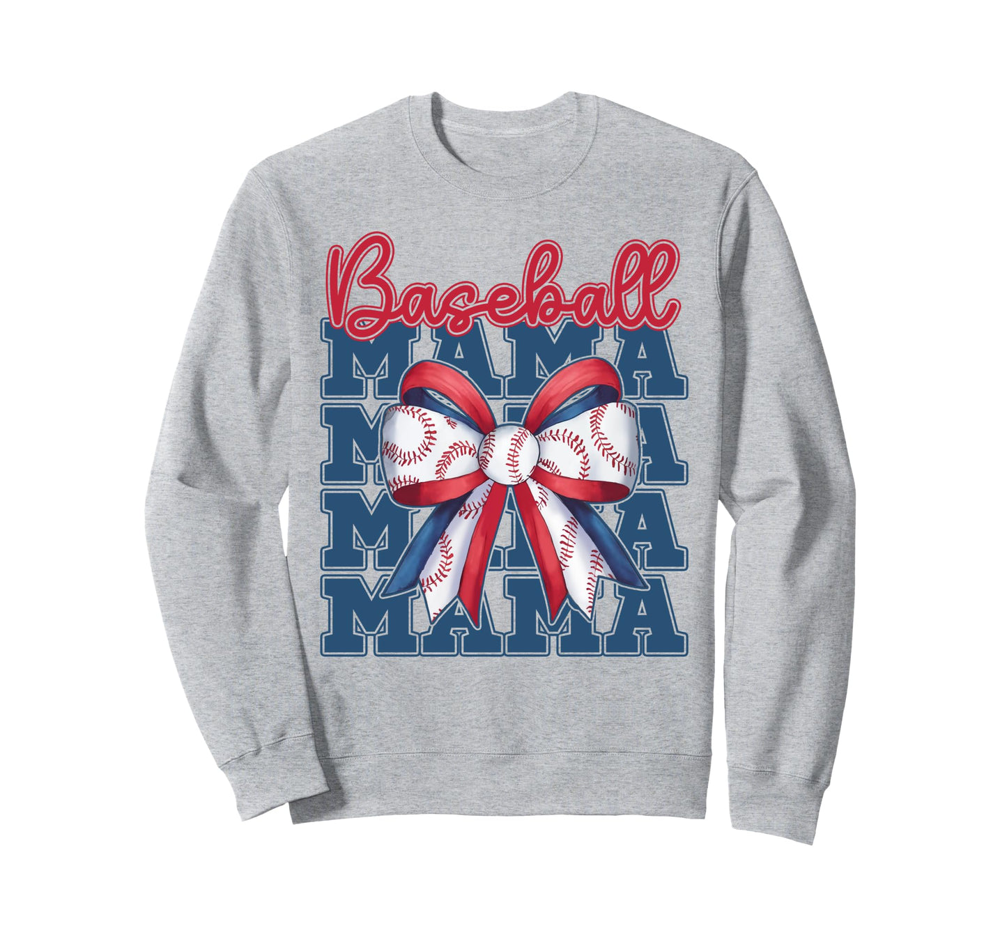 Baseball Mama Coquette Bow Sport Mom Sweatshirt - Trendy Graphic Men Women - T-Shirt, Sweatshirt, Hoodie