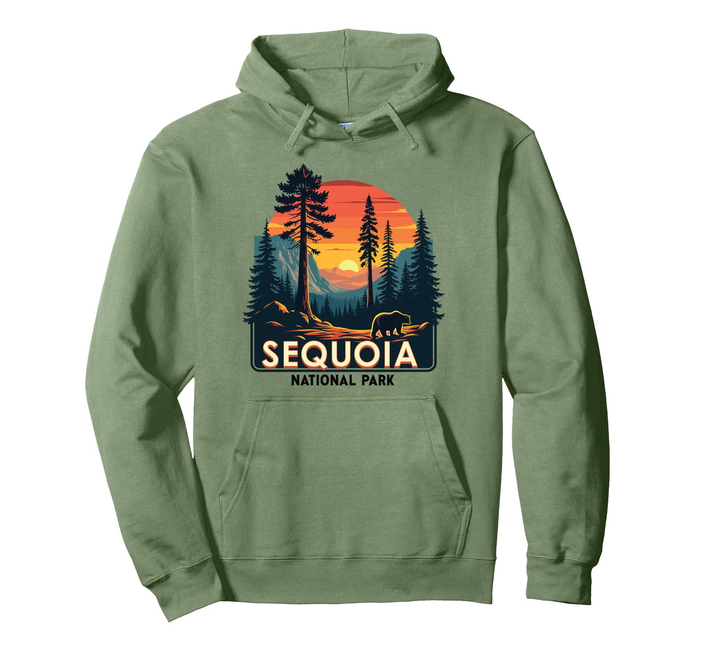 Sequoia National Park Wilderness Bear Hoodie - Graphic Print Unisex - T-Shirt, Sweatshirt, Hoodie